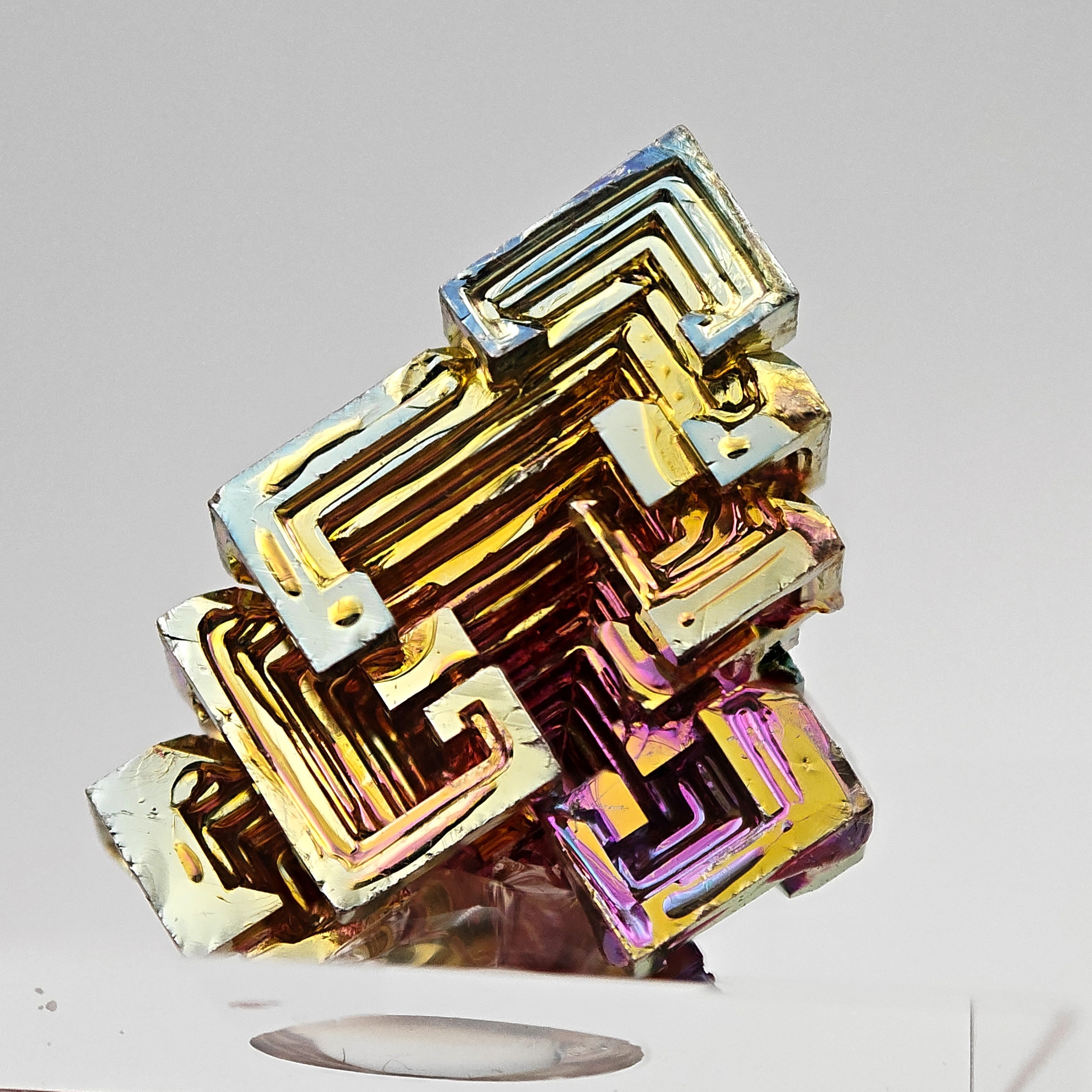 BISMUTH – Hopper Crystal with Rainbow Iridescence, Lab-Grown, Japan