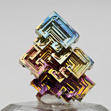 BISMUTH – Lab-Grown Hopper Crystal, Rainbow Iridescence, Japan