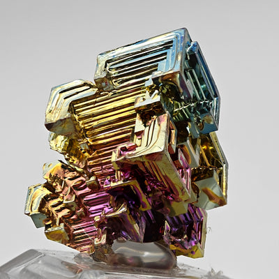 Detail of spiral hopper growth pattern on Bismuth crystal surface