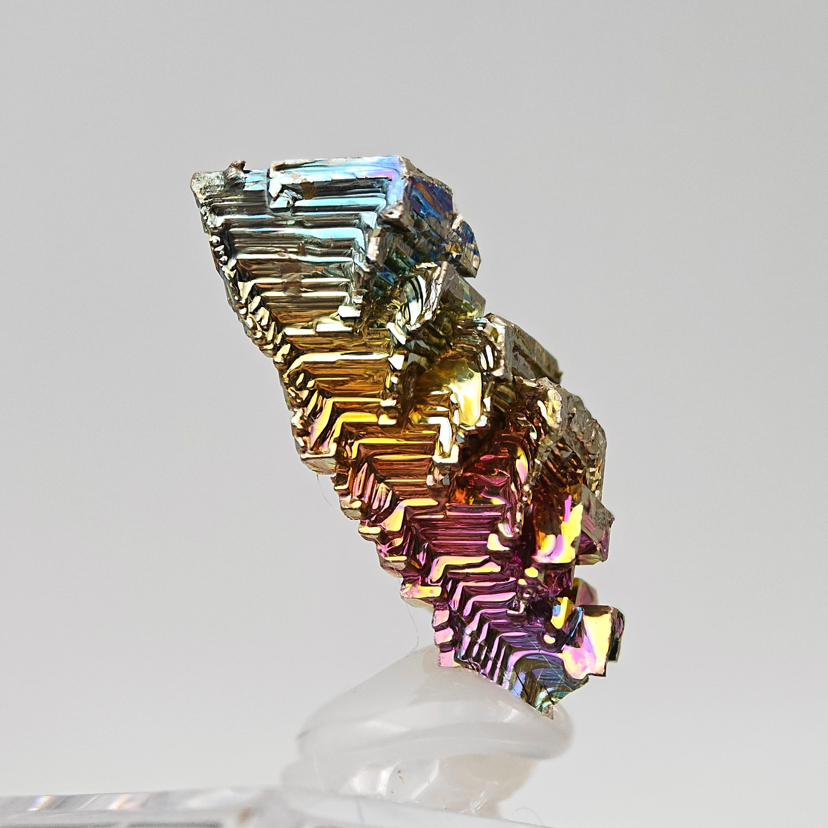 BISMUTH – Lab-Grown Rainbow Hopper Crystal, Japan