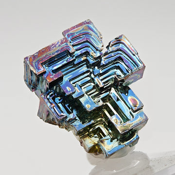 BISMUTH – Lab-Grown Hopper Crystal, Rainbow Iridescence, Japan