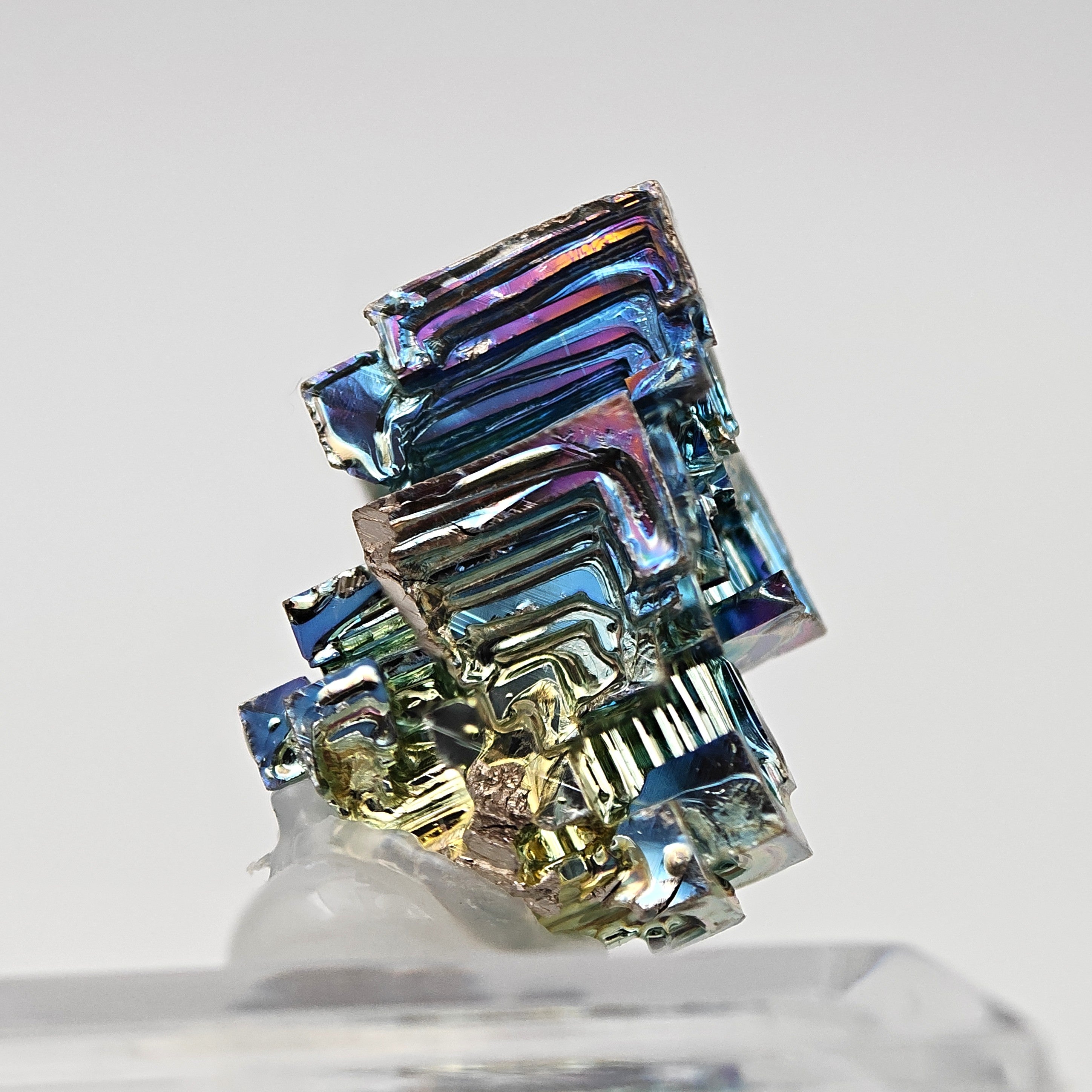 BISMUTH – Lab-Grown Hopper Crystal, Rainbow Iridescence, Japan