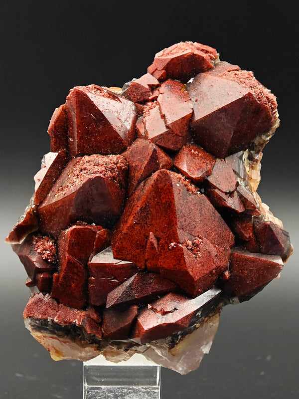 HEMATOID QUARTZ – Intense Blood Red Color with Large Crystals