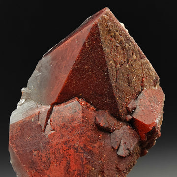 HEMATOID QUARTZ – Vivid Red Crystal Cluster, Tinejdad, Morocco