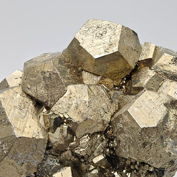 PYRITE – Twinned Golden Pentagonal Dodecahedra, Huanzala Mine, Peru