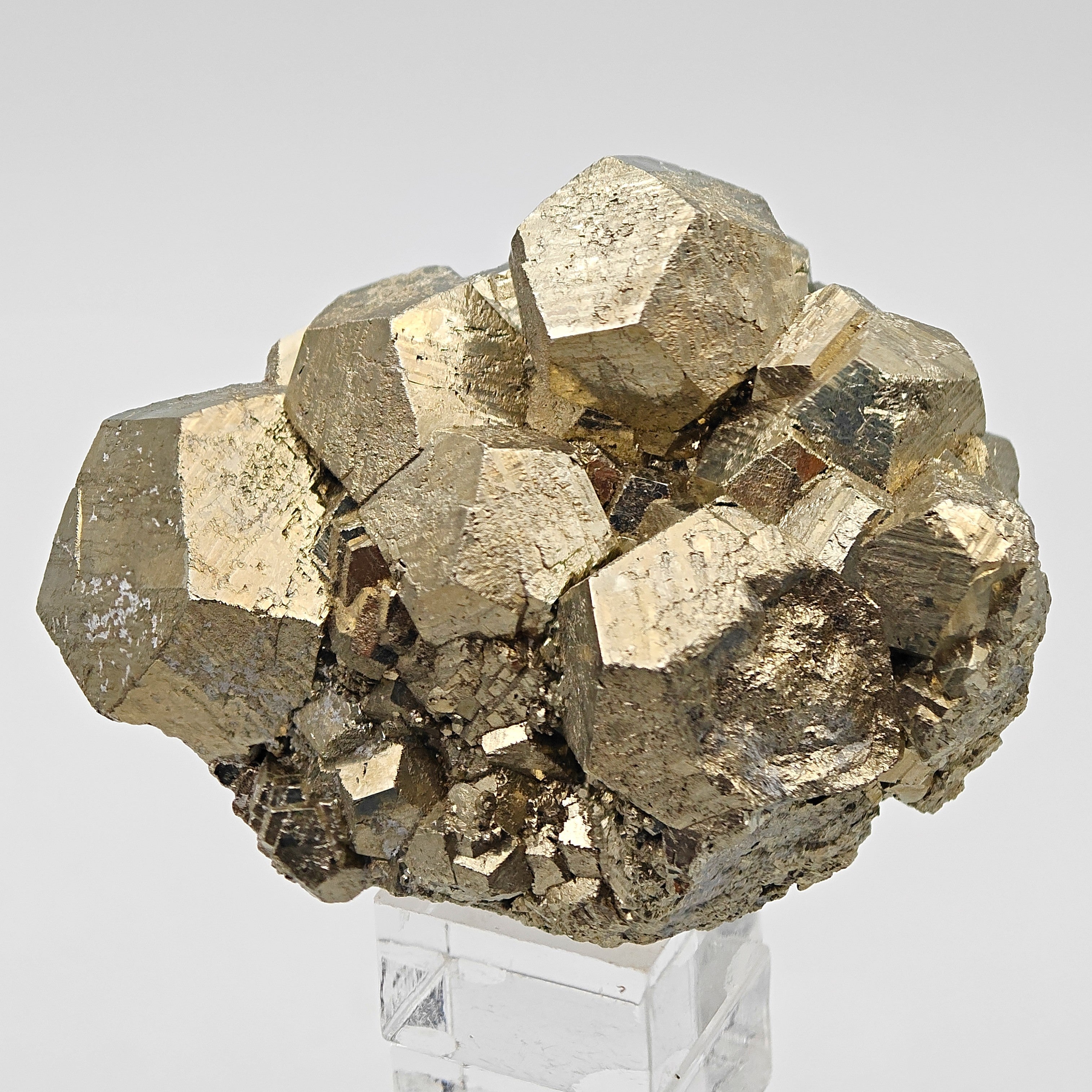 PYRITE – Twinned Golden Pentagonal Dodecahedra, Huanzala Mine, Peru
