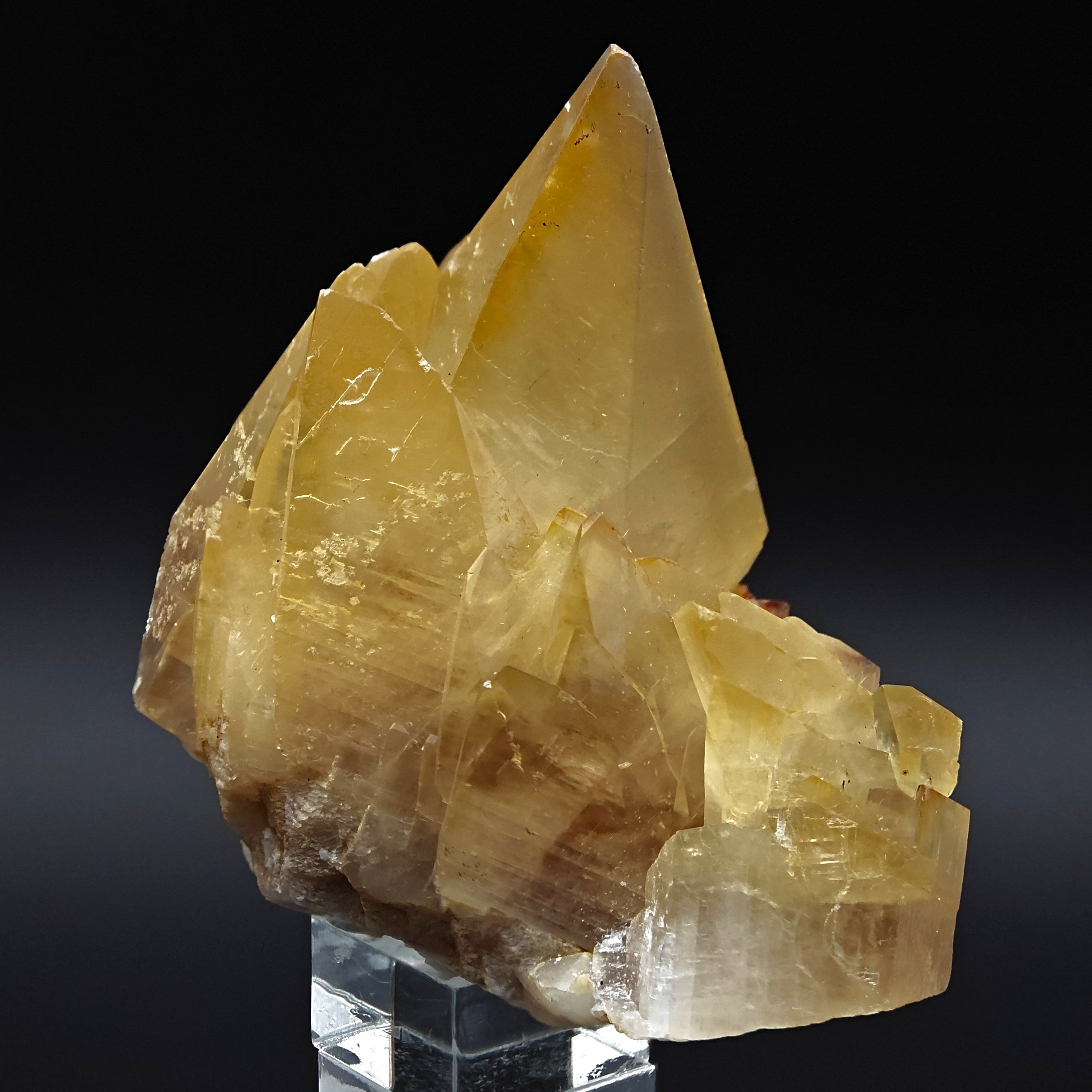 CALCITE – Intense Honey-Yellow Crystals, Aouli, Mibladen, Morocco