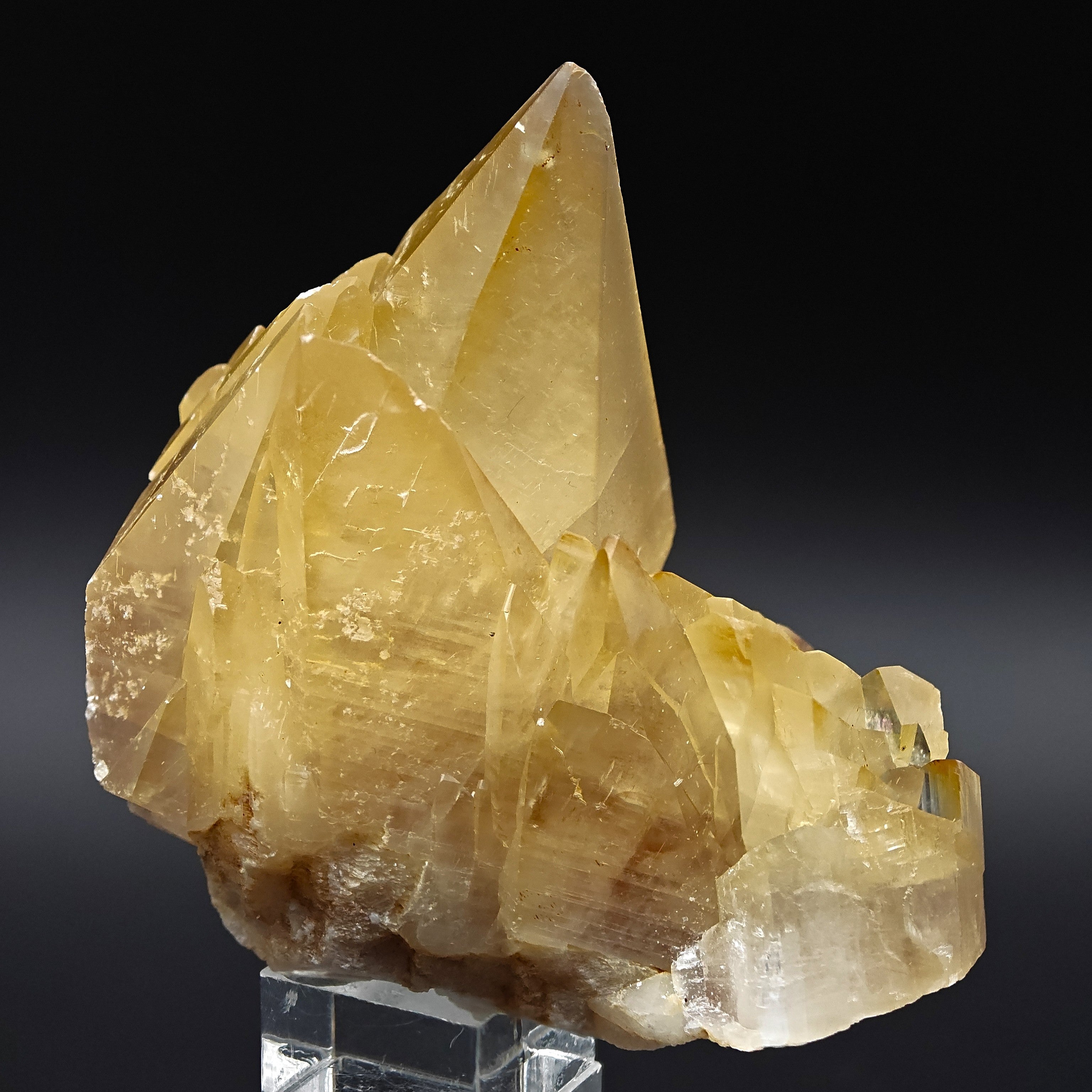 CALCITE – Intense Honey-Yellow Crystals, Aouli, Mibladen, Morocco