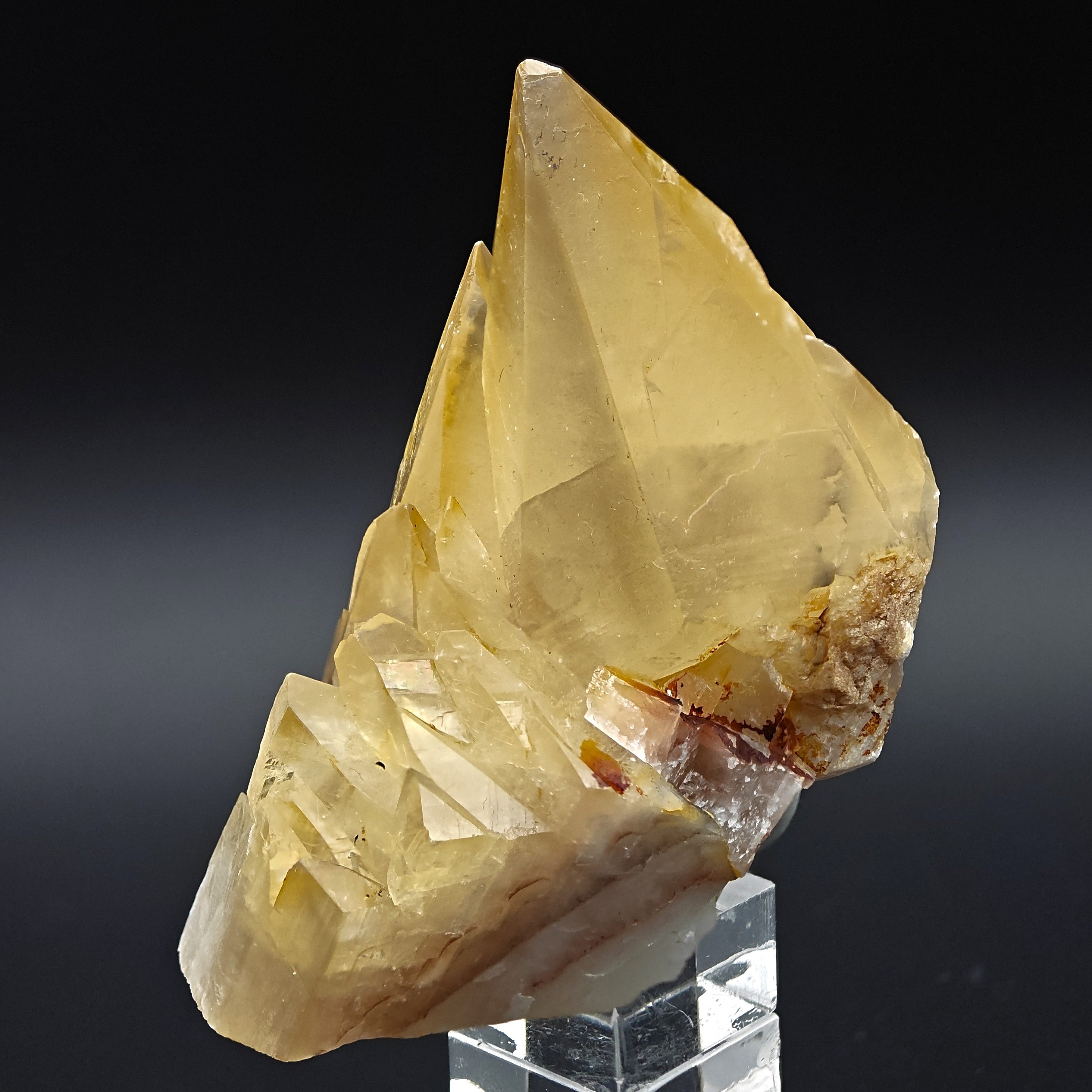 CALCITE – Intense Honey-Yellow Crystals, Aouli, Mibladen, Morocco