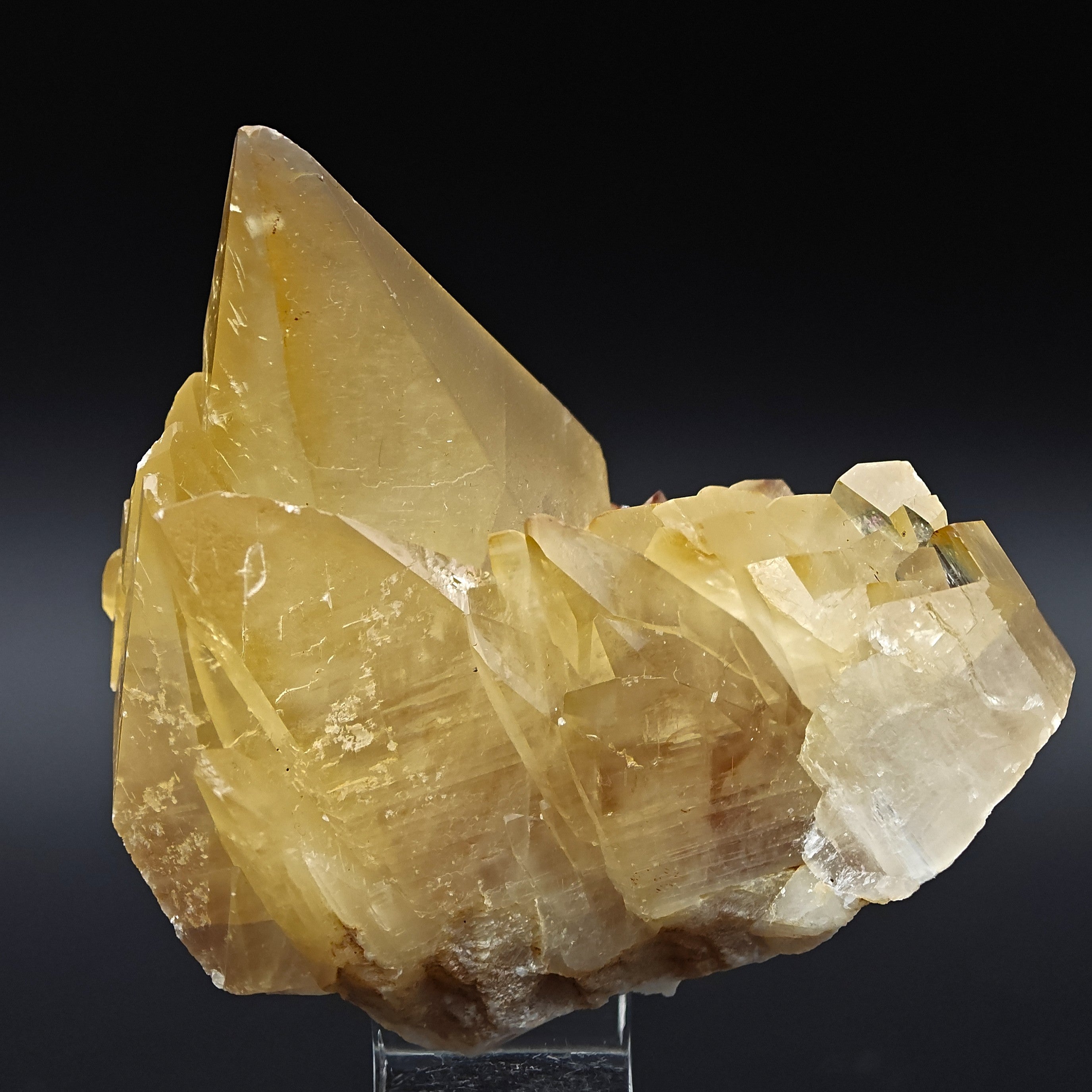 CALCITE – Intense Honey-Yellow Crystals, Aouli, Mibladen, Morocco