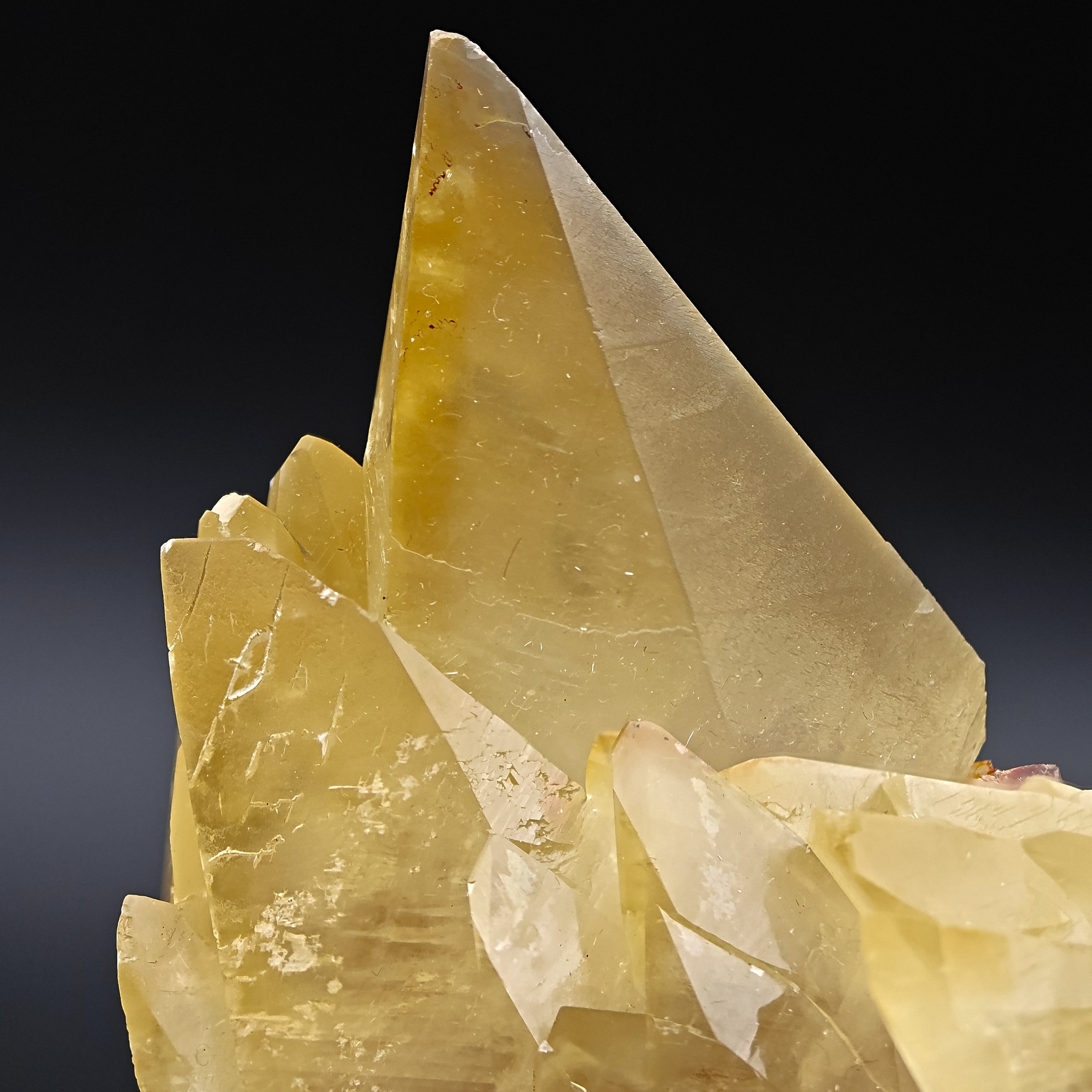 CALCITE – Intense Honey-Yellow Crystals, Aouli, Mibladen, Morocco