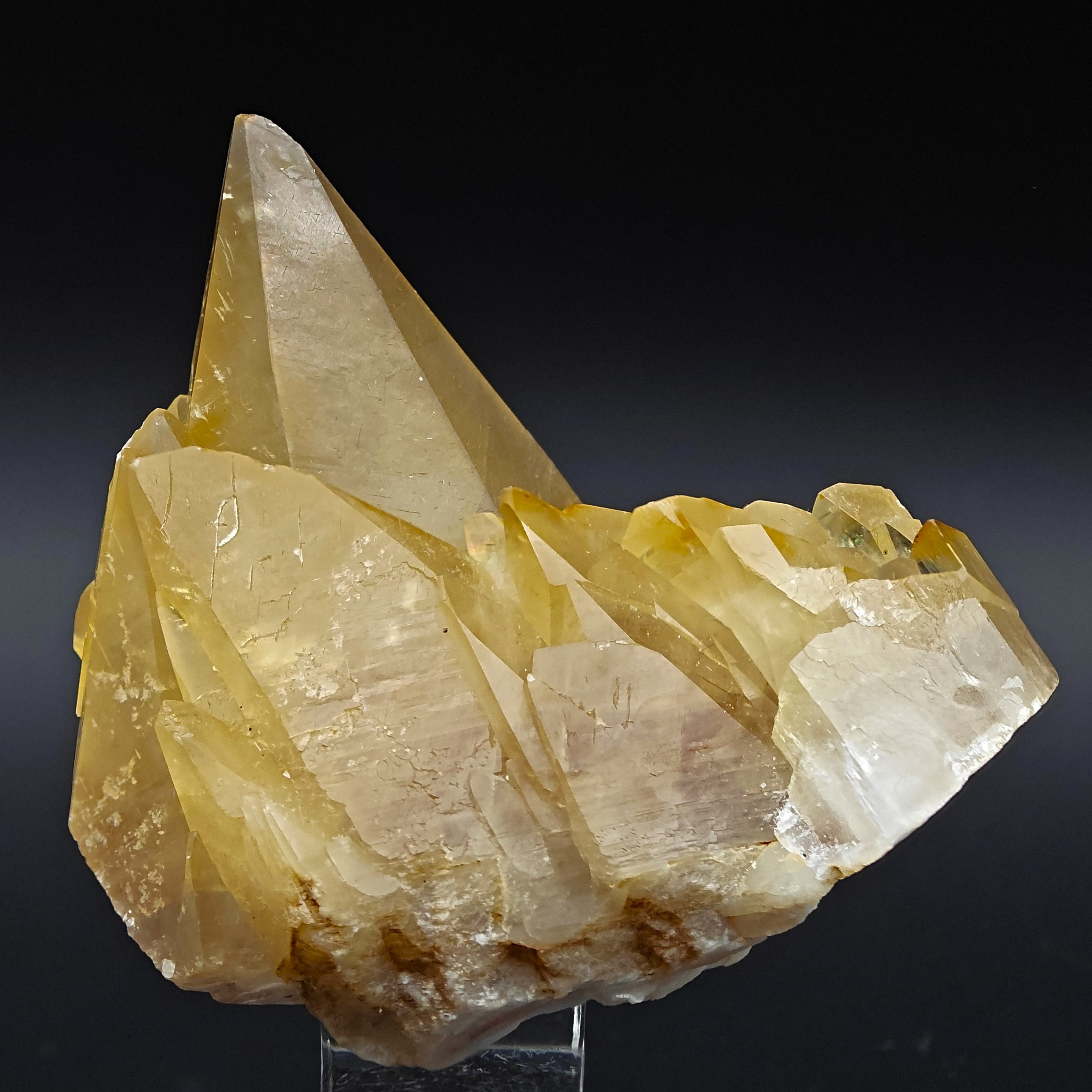 CALCITE – Intense Honey-Yellow Crystals, Aouli, Mibladen, Morocco