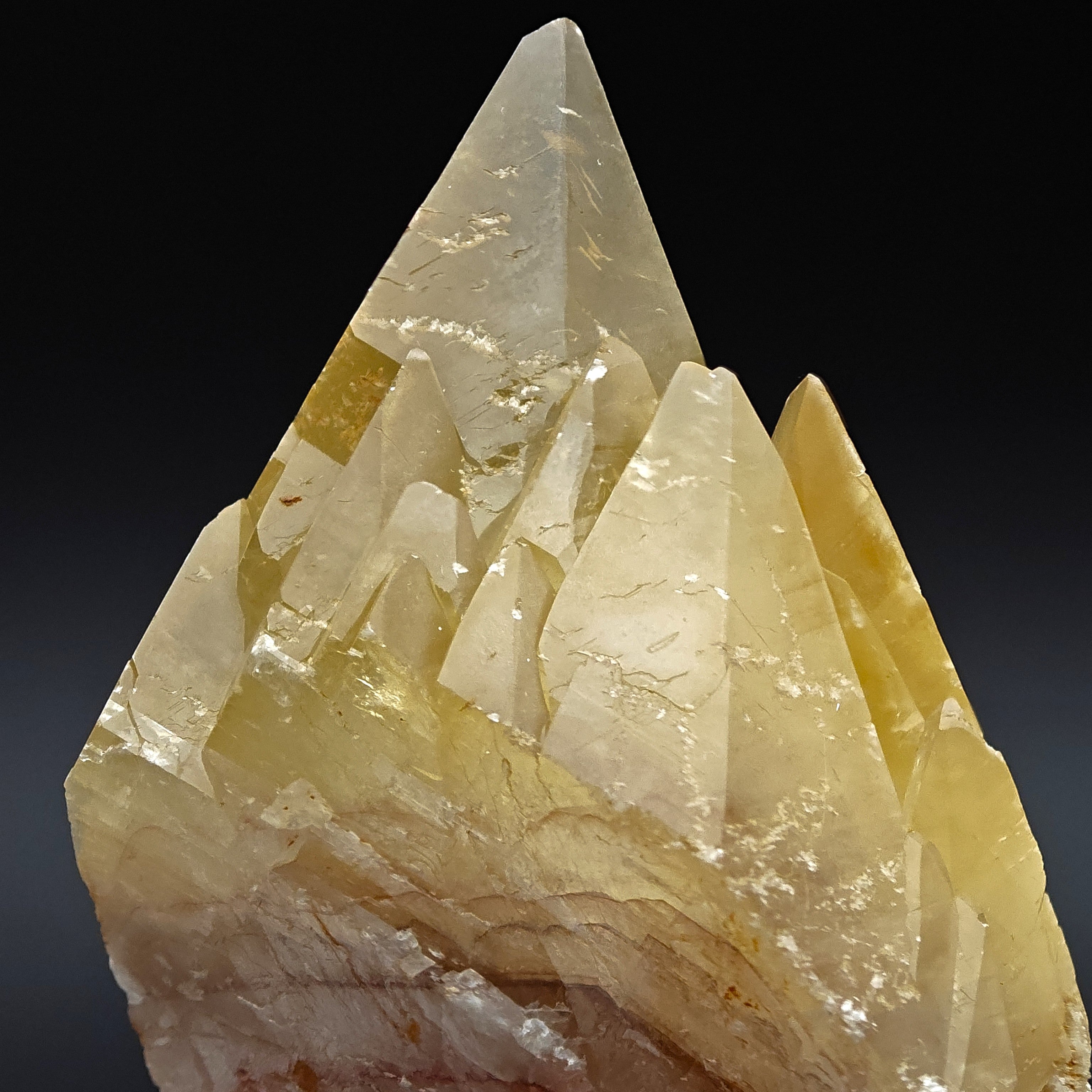 CALCITE – Intense Honey-Yellow Crystals, Aouli, Mibladen, Morocco