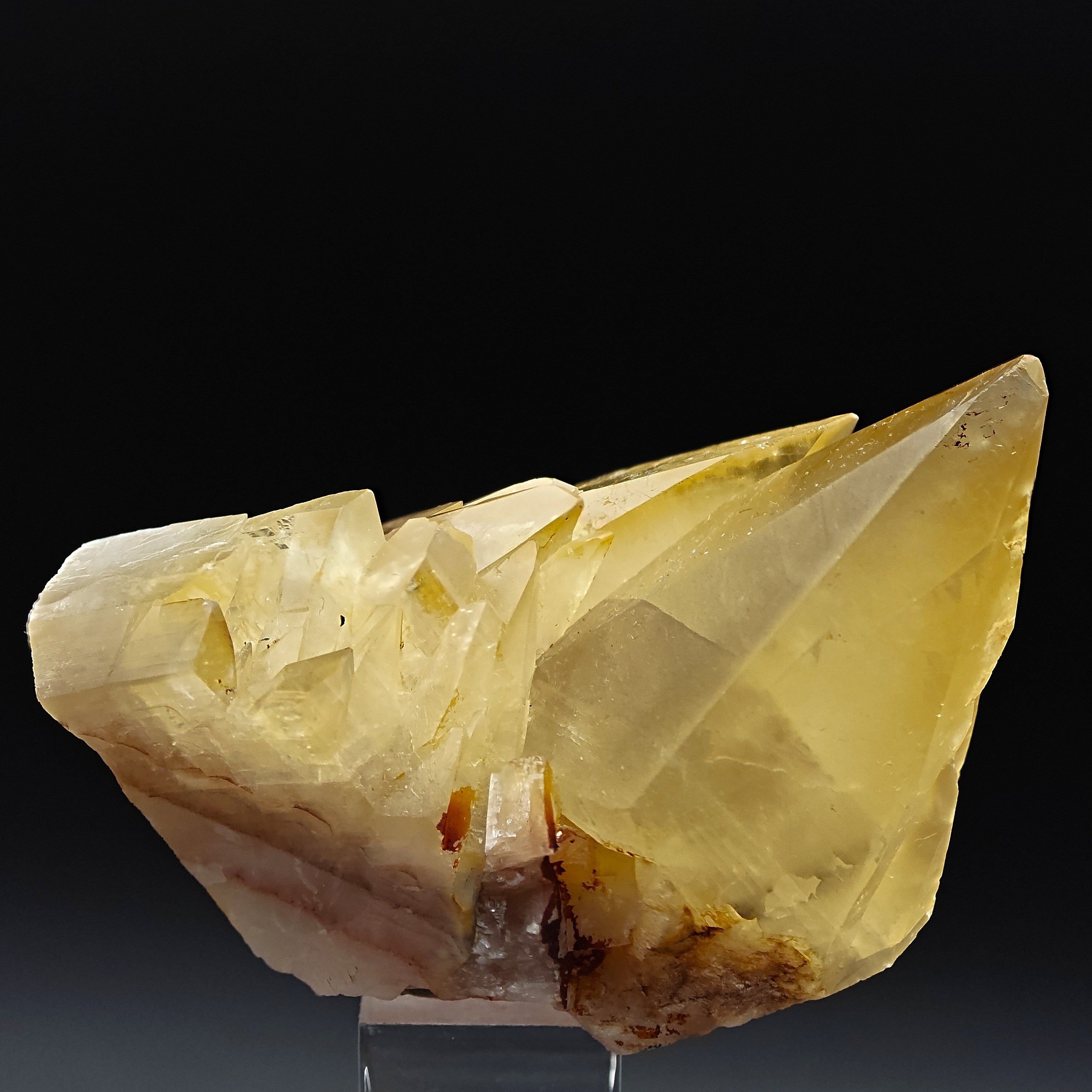 CALCITE – Intense Honey-Yellow Crystals, Aouli, Mibladen, Morocco