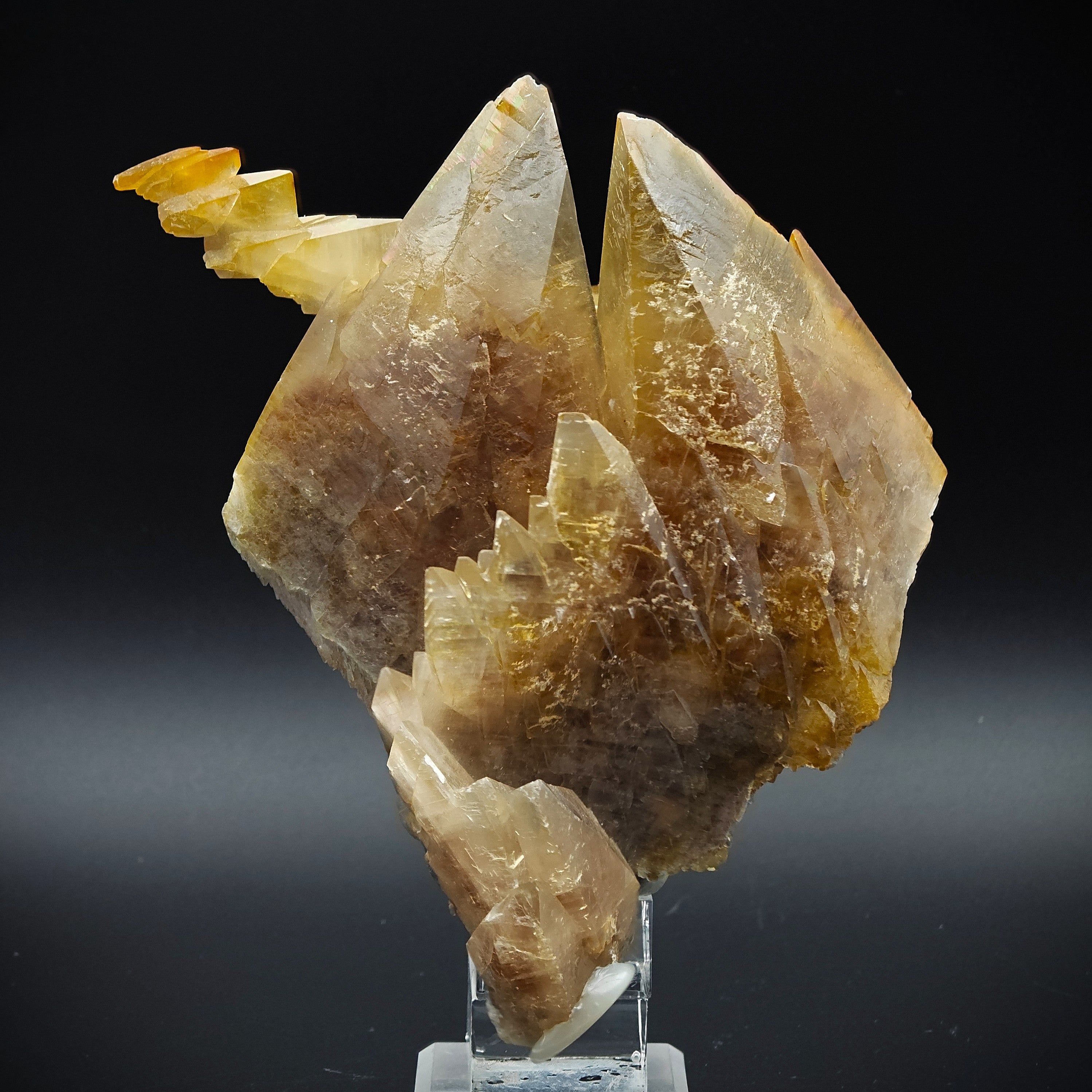 CALCITE – Rare Yellow-Orange Crystallization, Midelt, Morocco