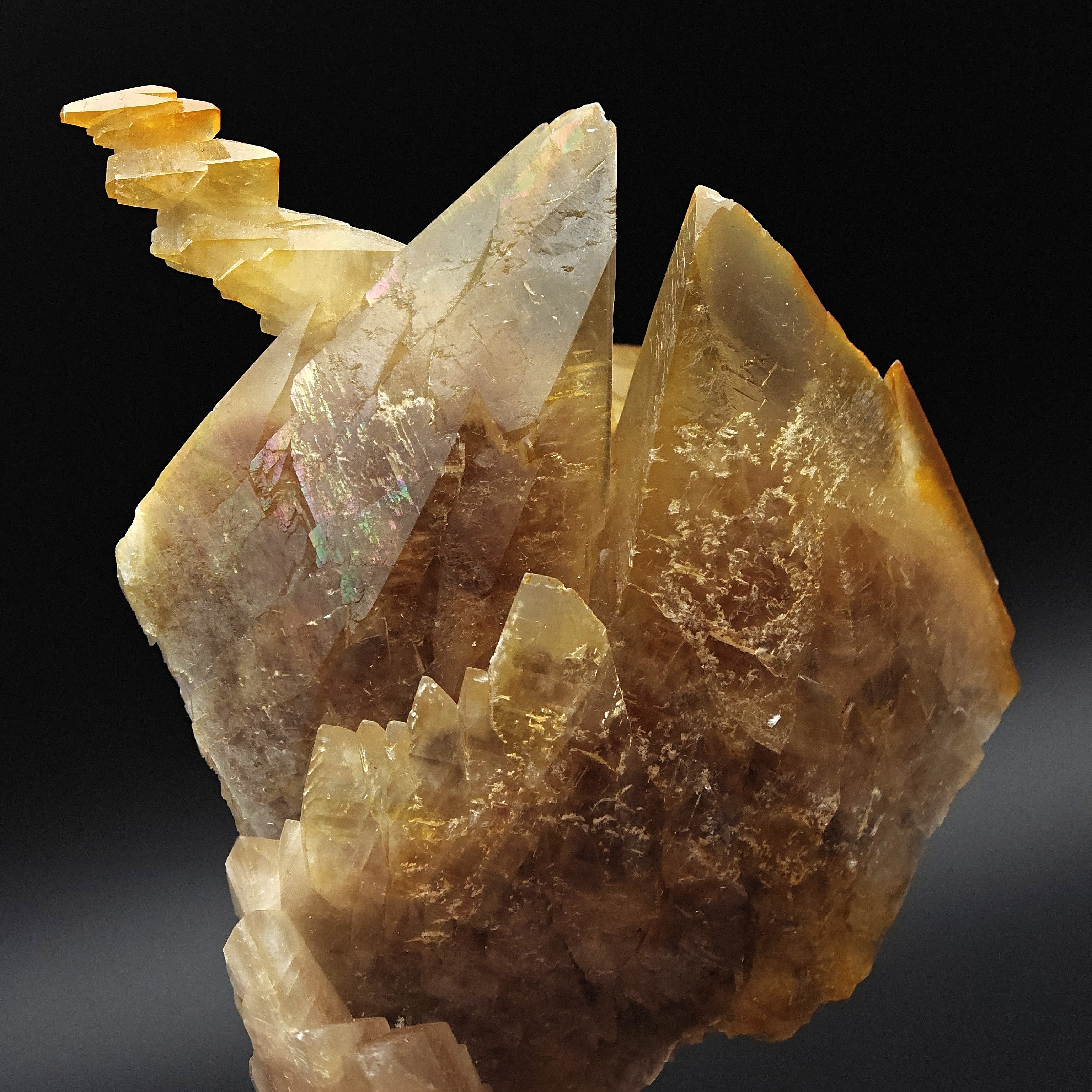 CALCITE – Rare Yellow-Orange Crystallization, Midelt, Morocco