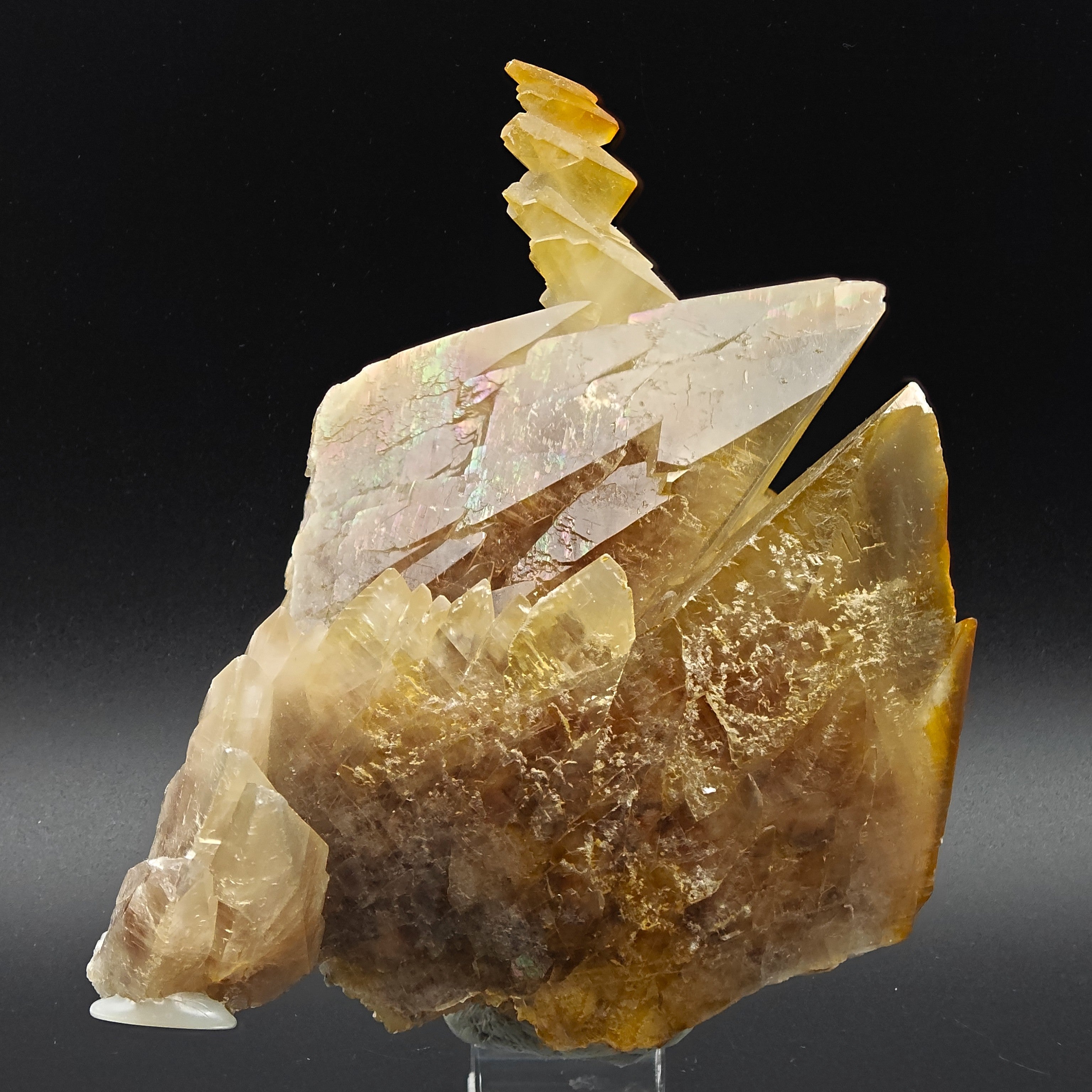 CALCITE – Rare Yellow-Orange Crystallization, Midelt, Morocco