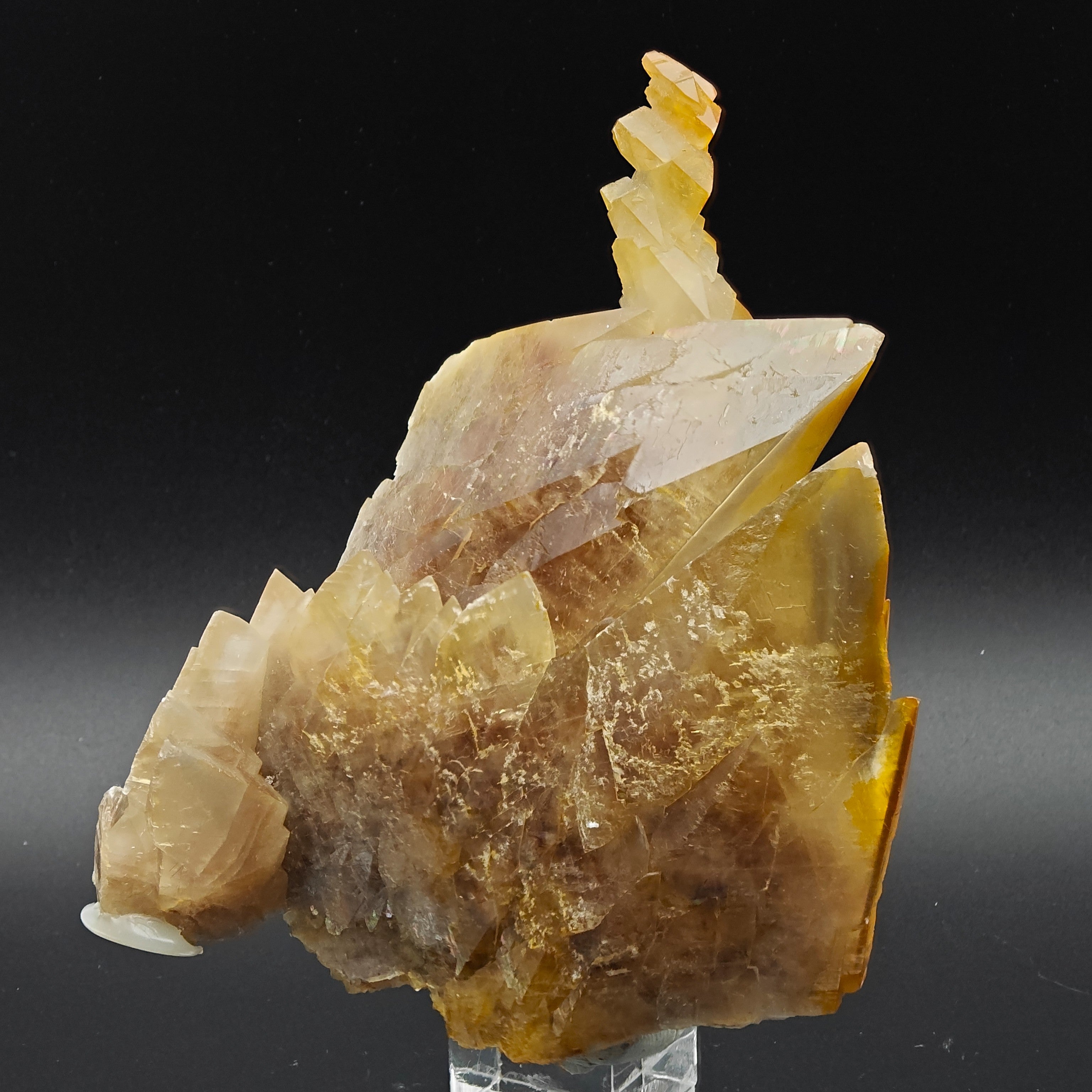 CALCITE – Rare Yellow-Orange Crystallization, Midelt, Morocco