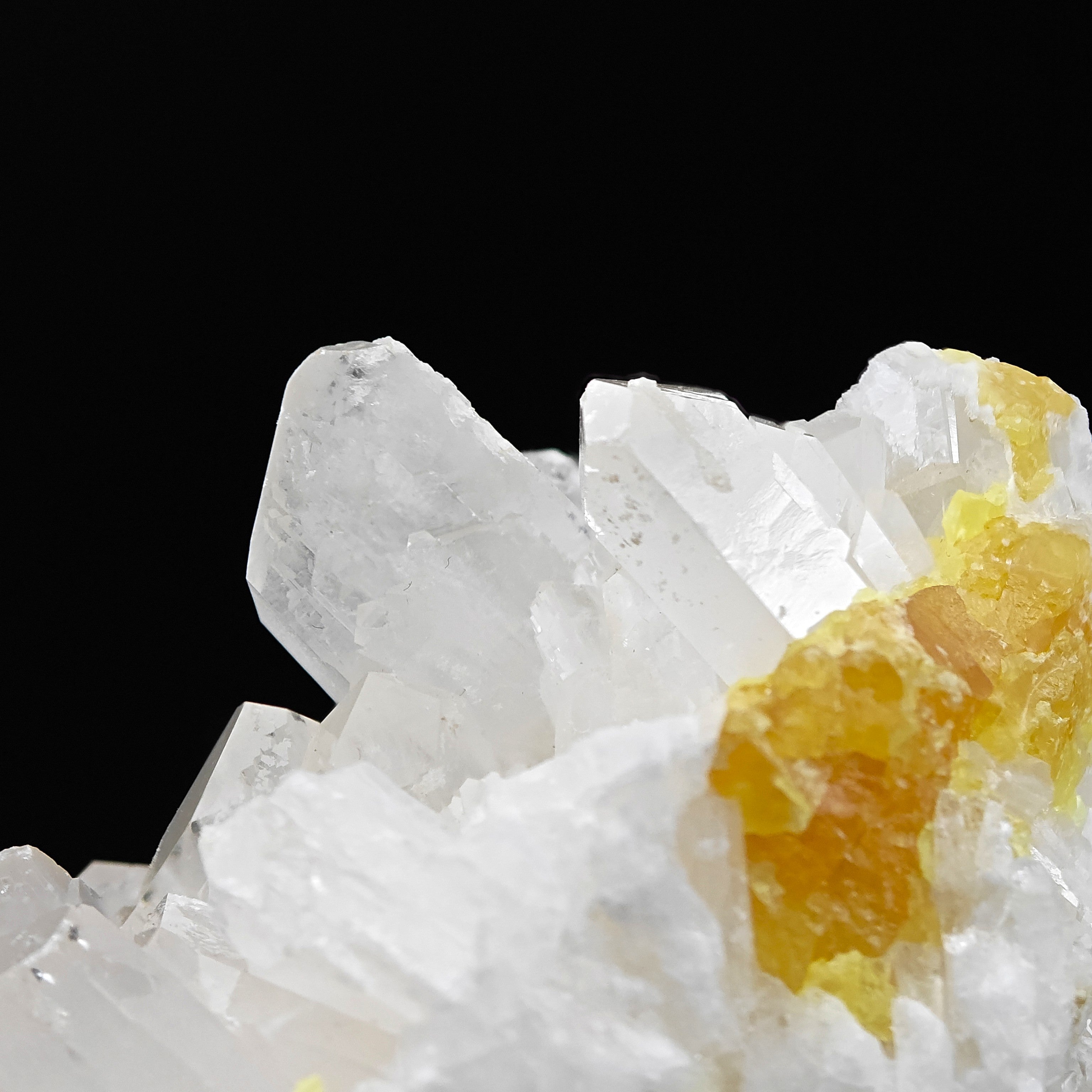 CELESTINE & SULFUR - Bright Celestine with yellow native Sulfur from Sicily, Italy