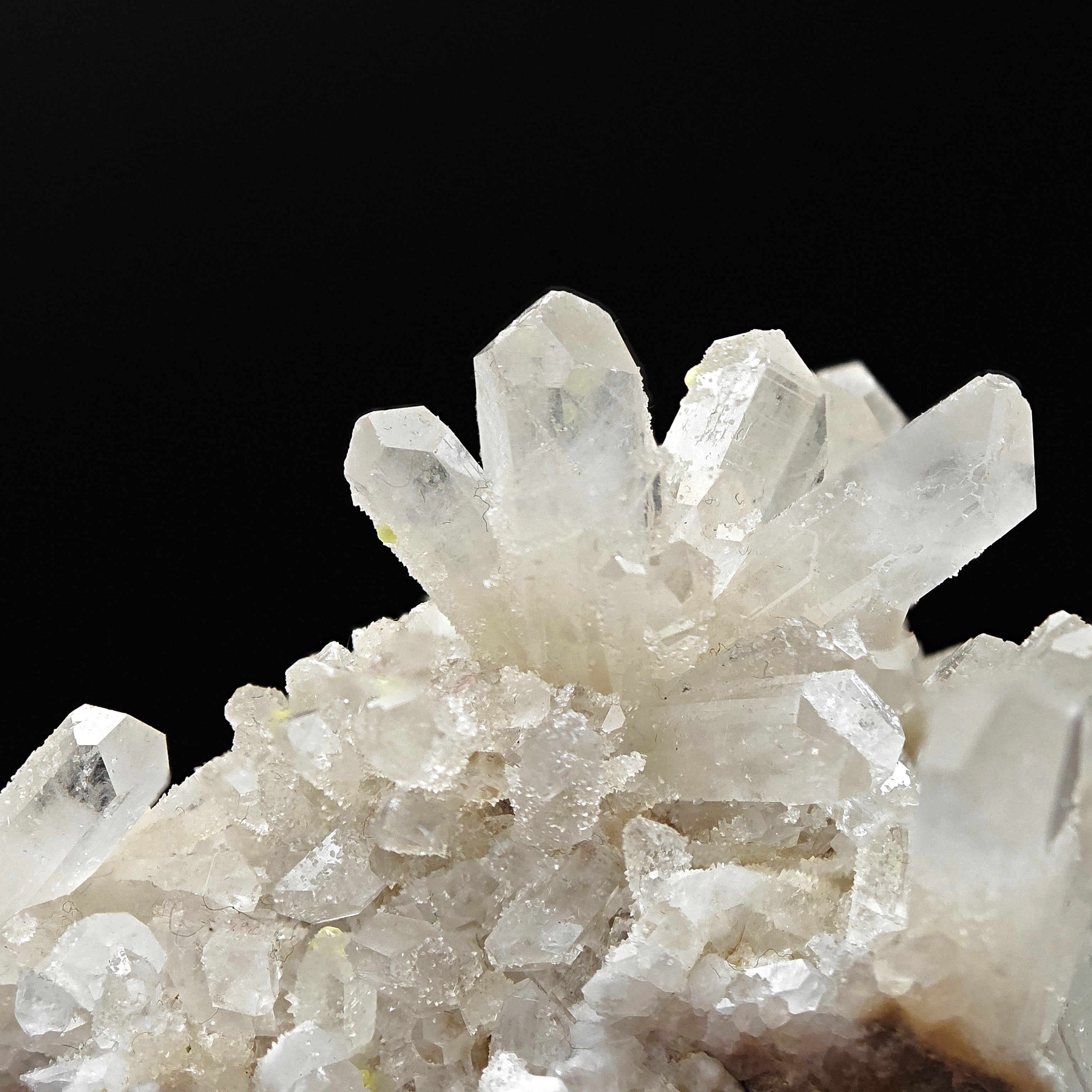 CELESTINE & SULFUR - Lustrous Celestine with yellow native Sulfur from Sicily, Italy - Quartz-like Trasparency