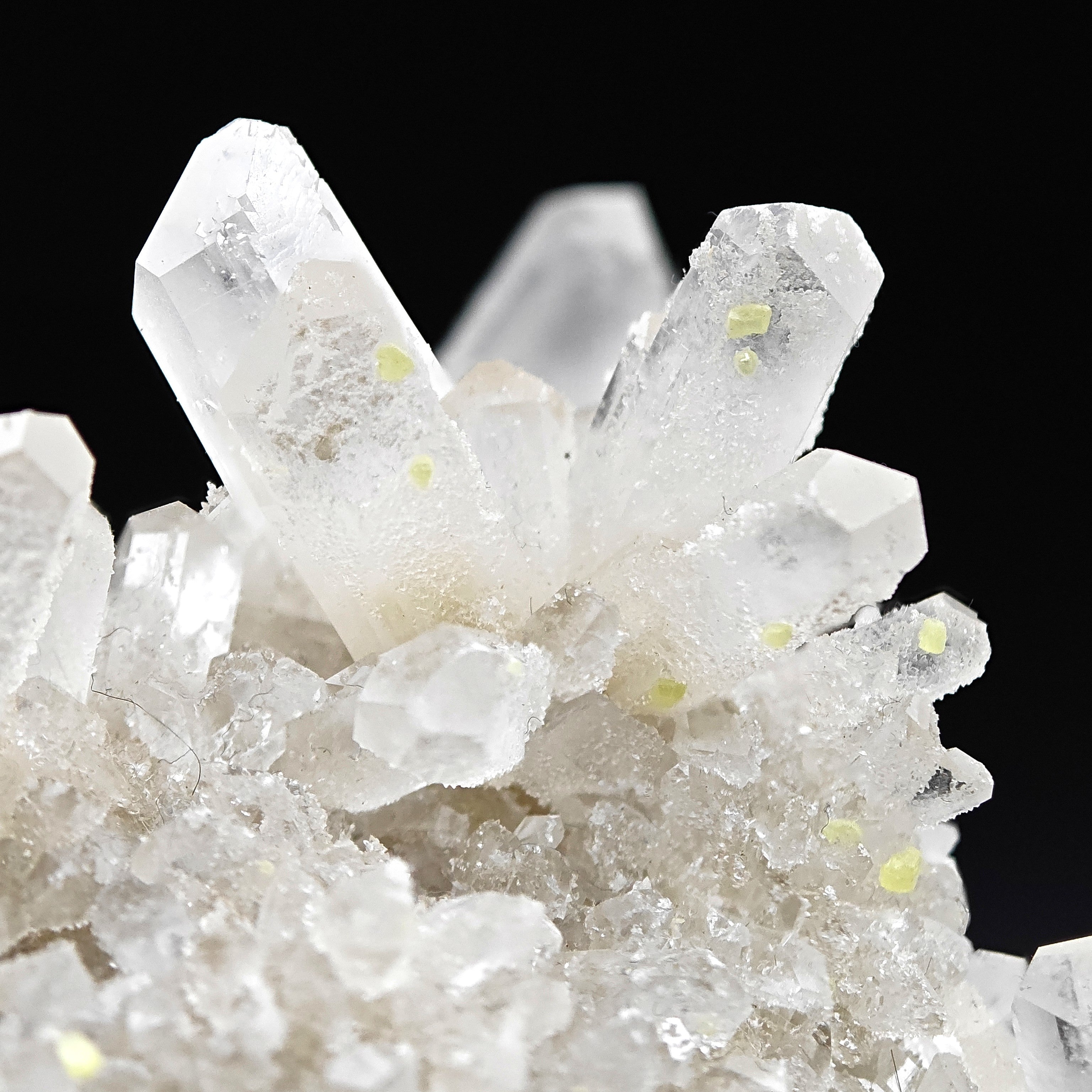 CELESTINE & SULFUR - Lustrous Celestine with yellow native Sulfur from Sicily, Italy - Quartz-like Trasparency