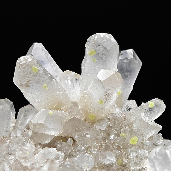 CELESTINE & SULFUR - Lustrous Celestine with yellow native Sulfur from Sicily, Italy - Quartz-like Trasparency