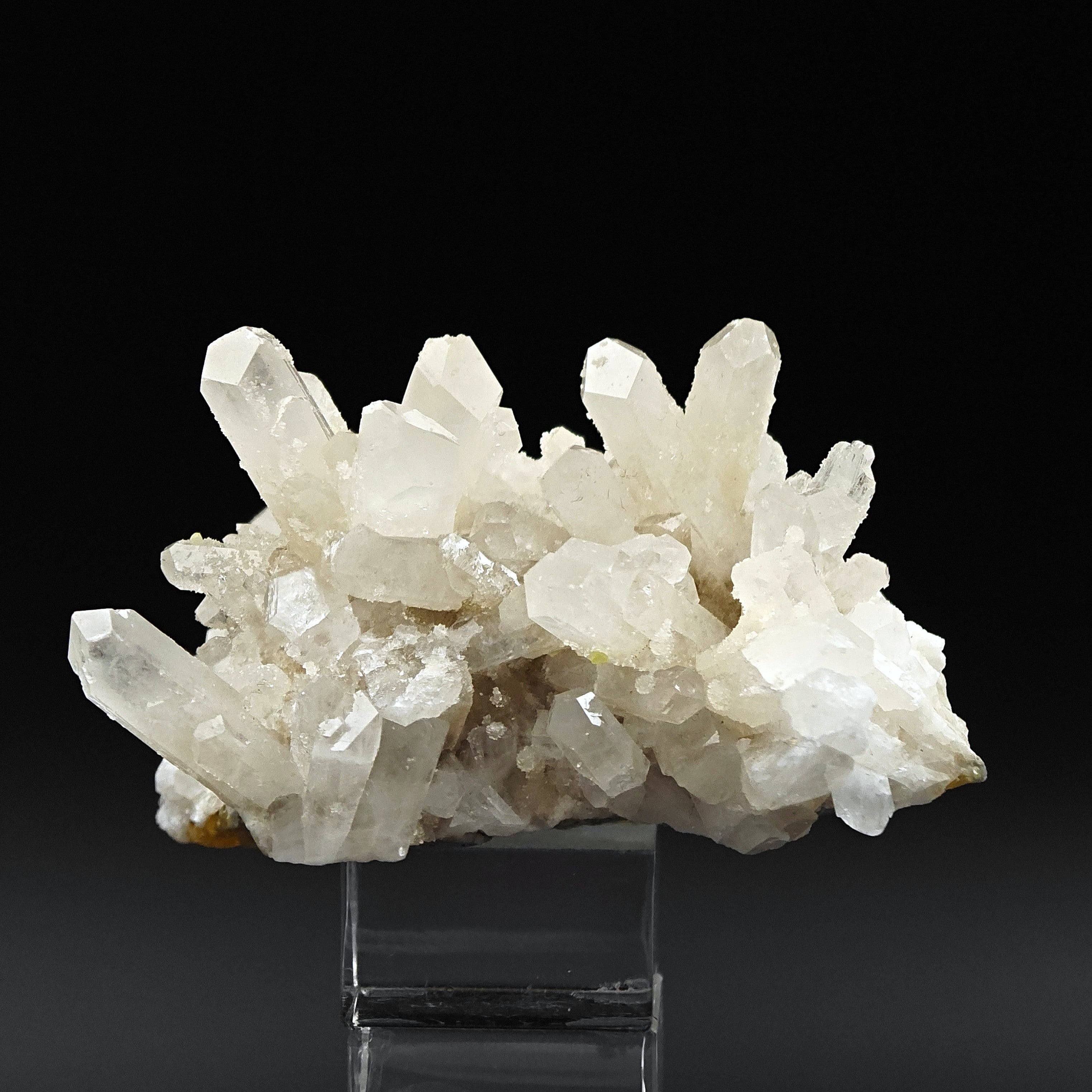 CELESTINE & SULFUR - Lustrous Celestine with yellow native Sulfur from Sicily, Italy - Quartz-like Trasparency