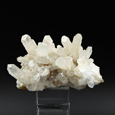 Front view of lustrous Celestine crystal cluster on matrix, Floristella Mine, Sicily