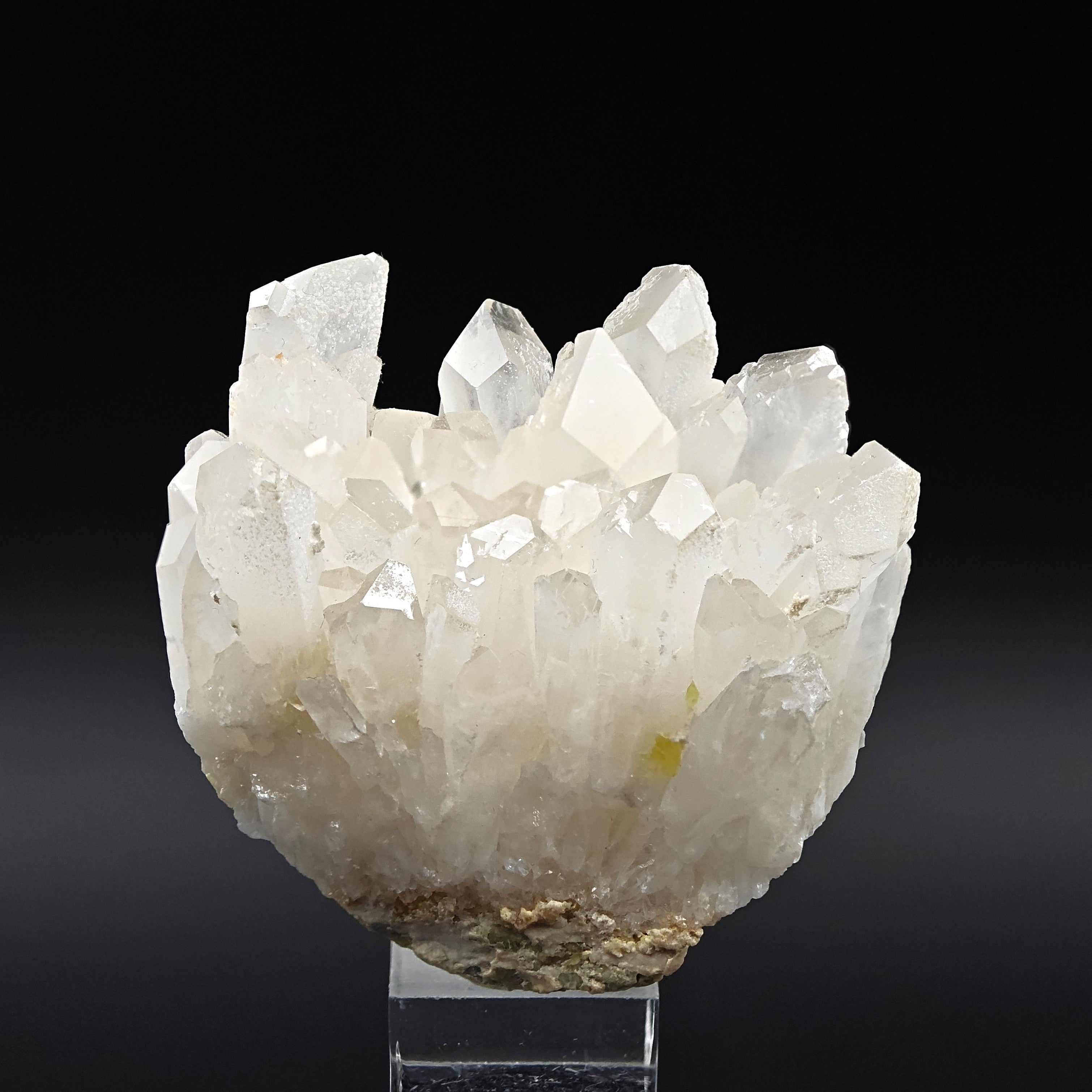 CELESTINE & SULFUR – Lustrous Crystals, Floristella Mine, Sicily, Italy
