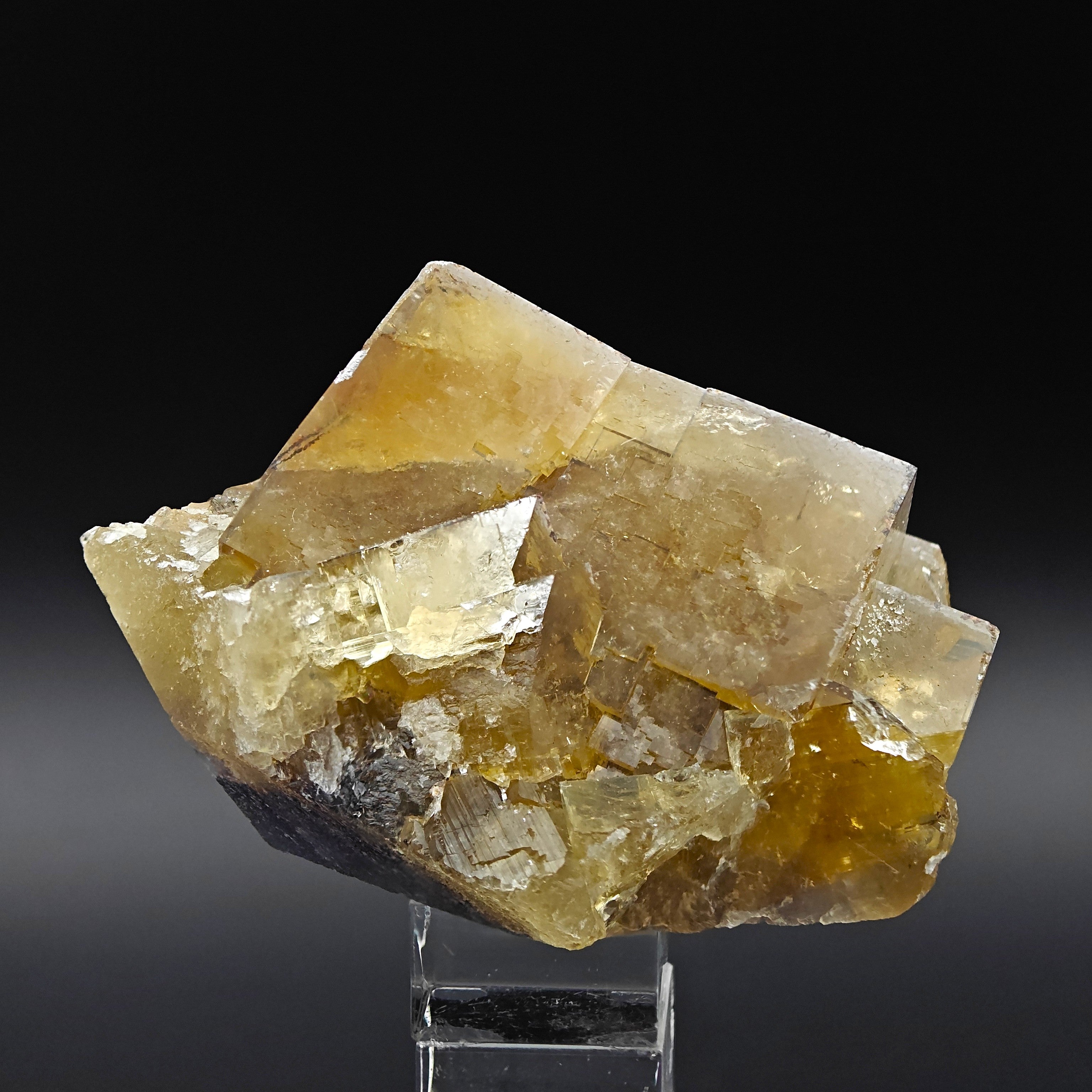 FLUORITE – Golden-Yellow Cubic Crystals, Huairou District, Beijing, China