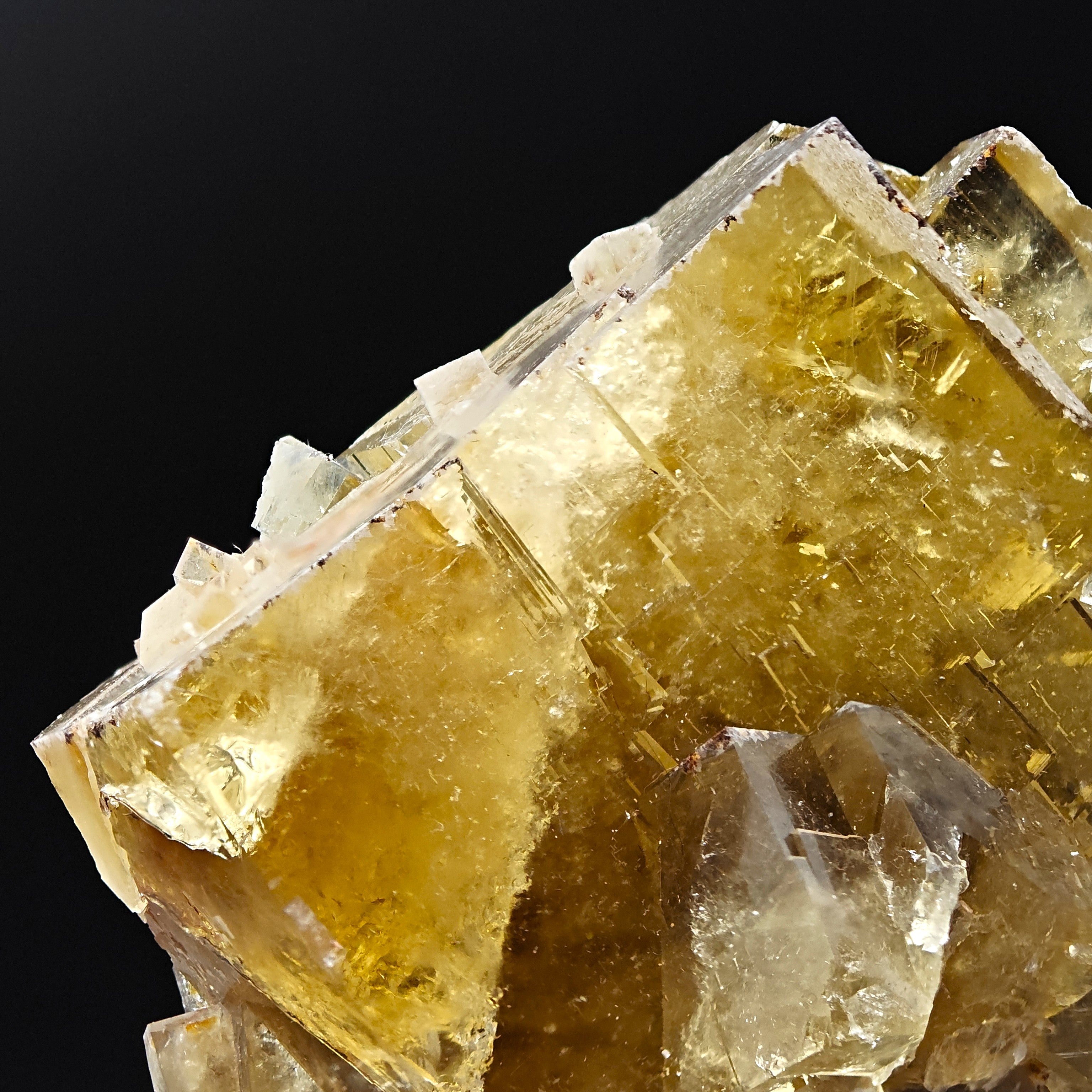 FLUORITE – Golden-Yellow Cubic Crystals, Huairou District, Beijing, China