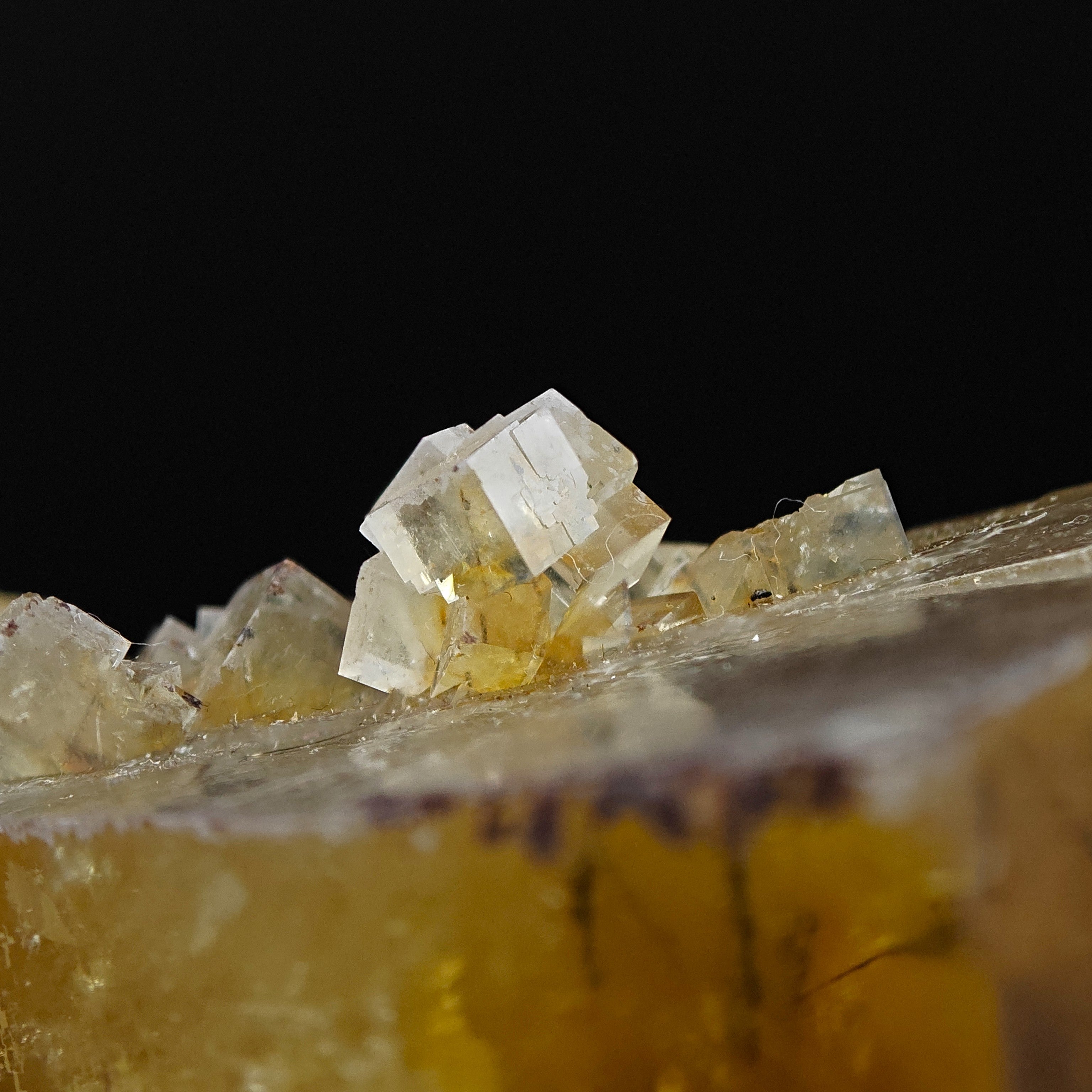 FLUORITE – Golden Yellow Cubic Crystals, Lanying Mine, Beijing, China