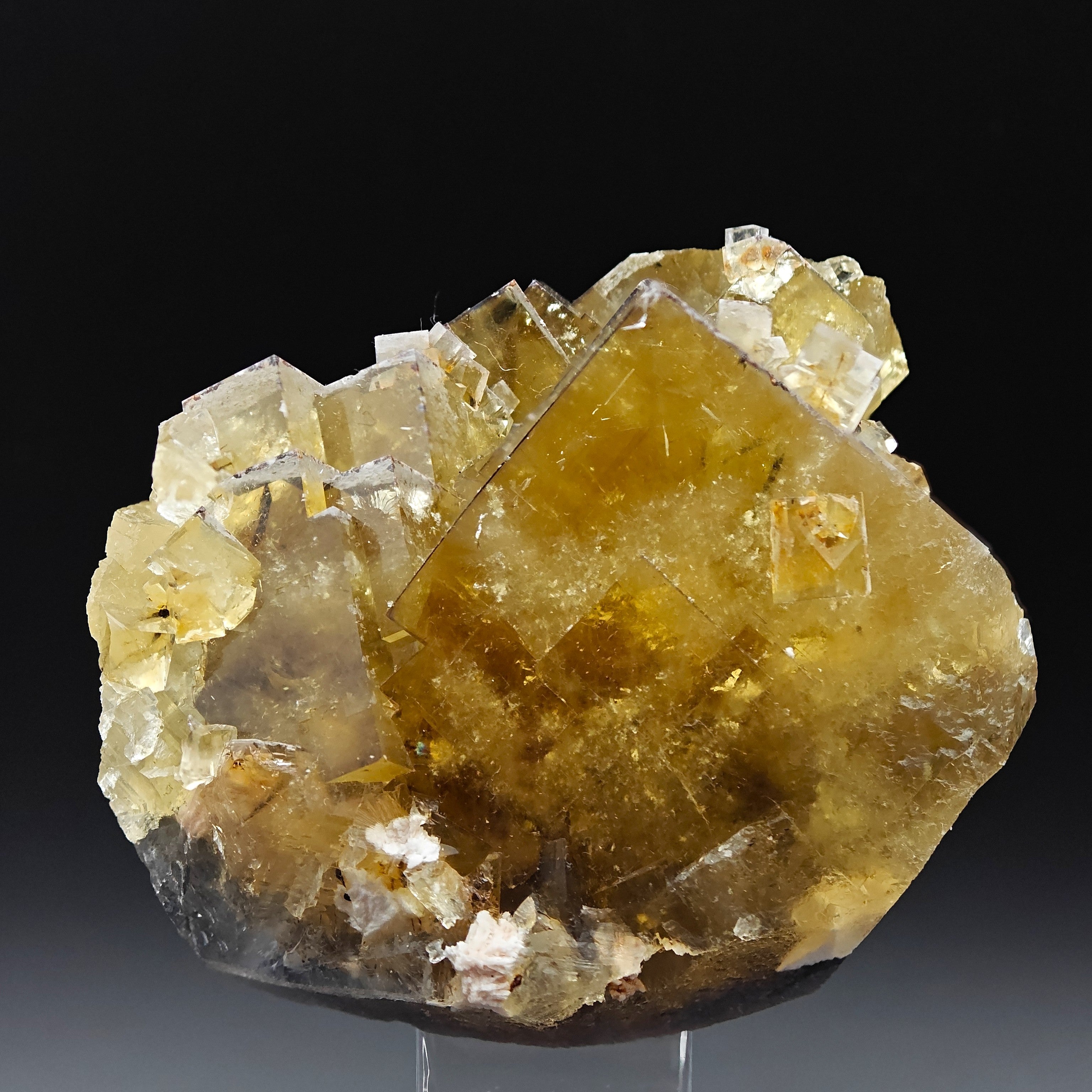 FLUORITE – Golden Yellow Cubic Crystals, Lanying Mine, Beijing, China