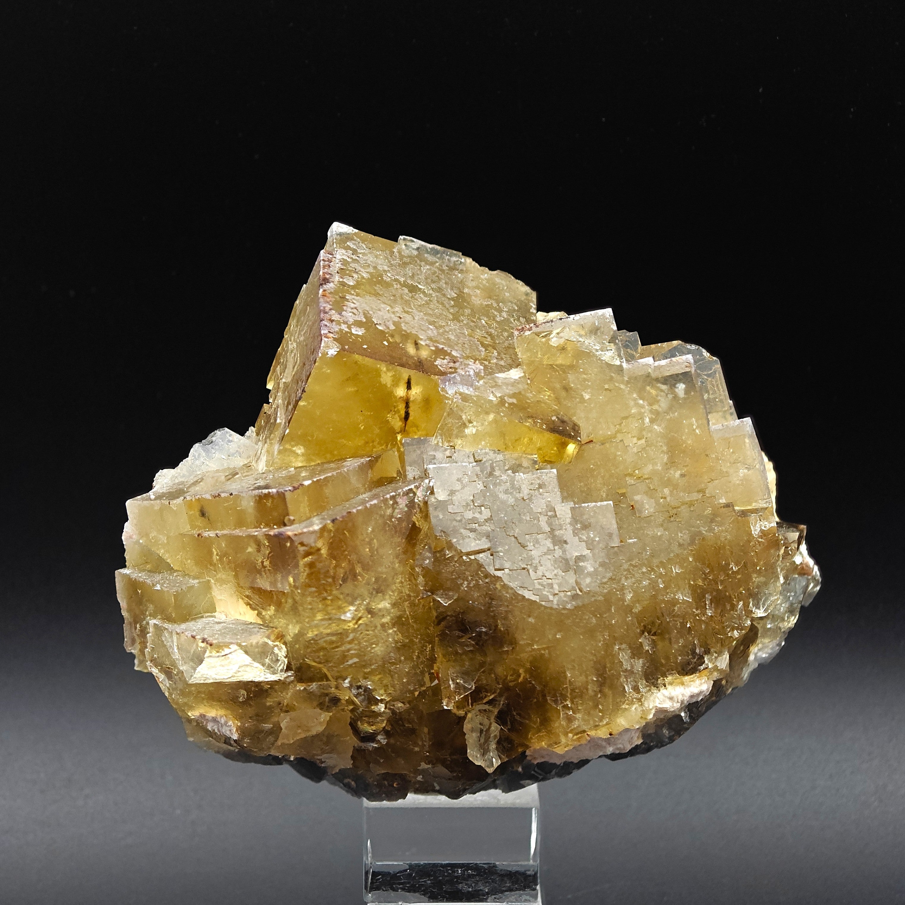 FLUORITE – Golden Yellow Cubic Crystals, Huairou District, Beijing, China