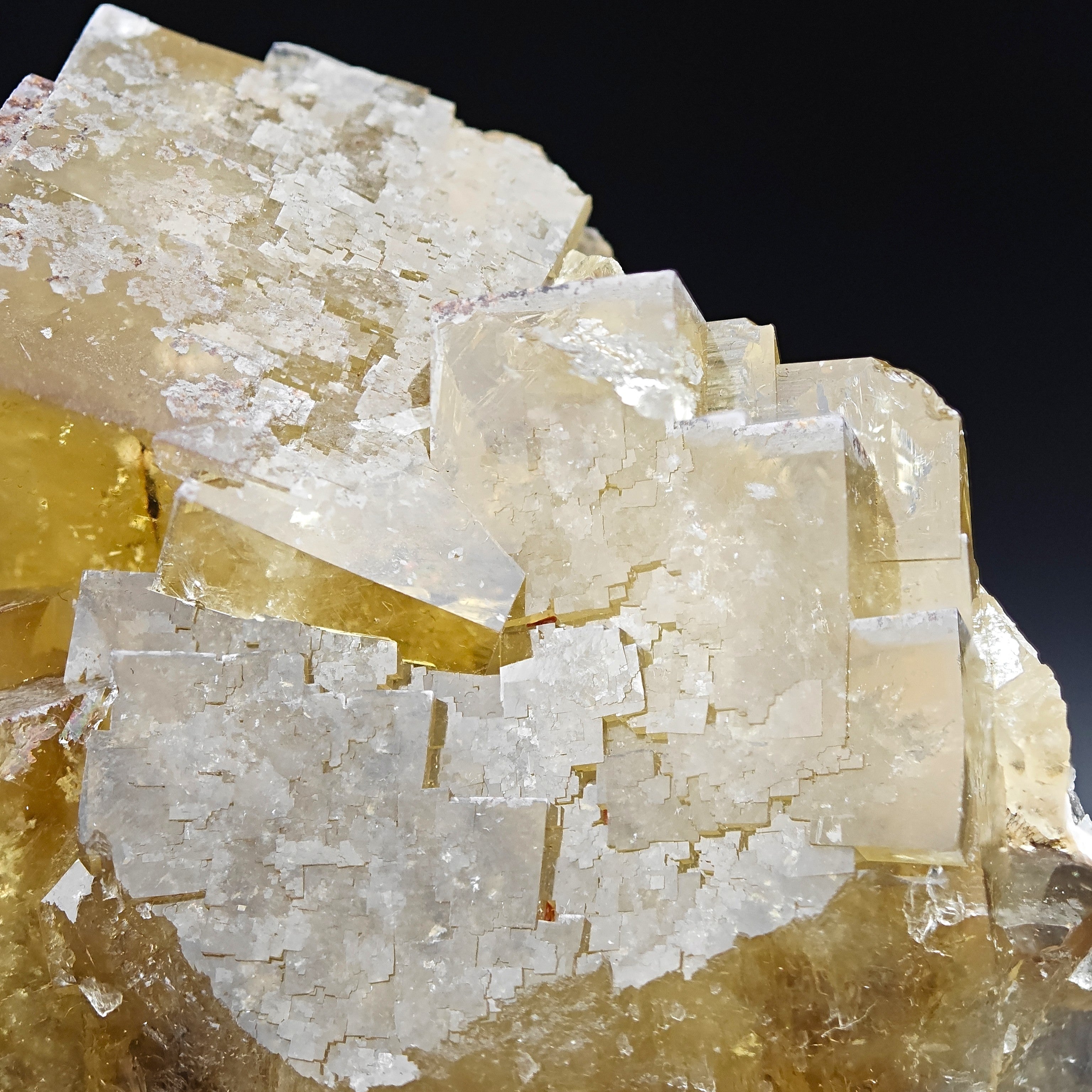 FLUORITE – Golden Yellow Cubic Crystals, Huairou District, Beijing, China