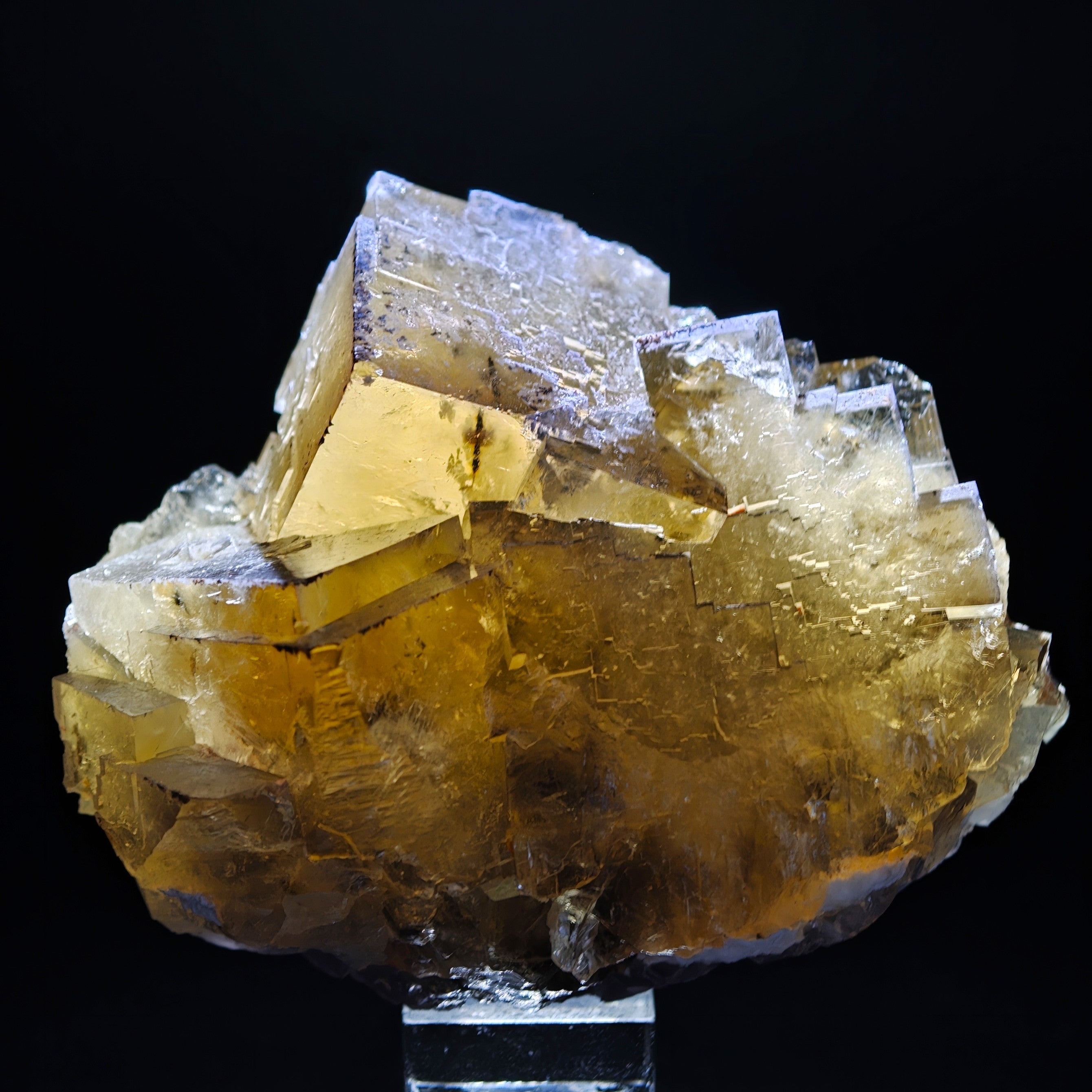 FLUORITE – Golden Yellow Cubic Crystals, Huairou District, Beijing, China