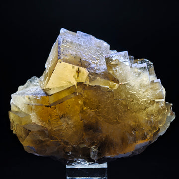 FLUORITE – Golden Yellow Cubic Crystals, Huairou District, Beijing, China