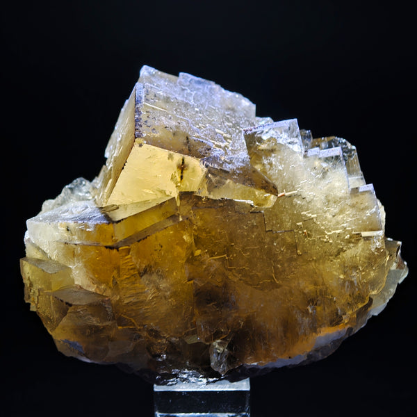 FLUORITE – Golden Yellow Cubic Crystals, Huairou District, Beijing, China