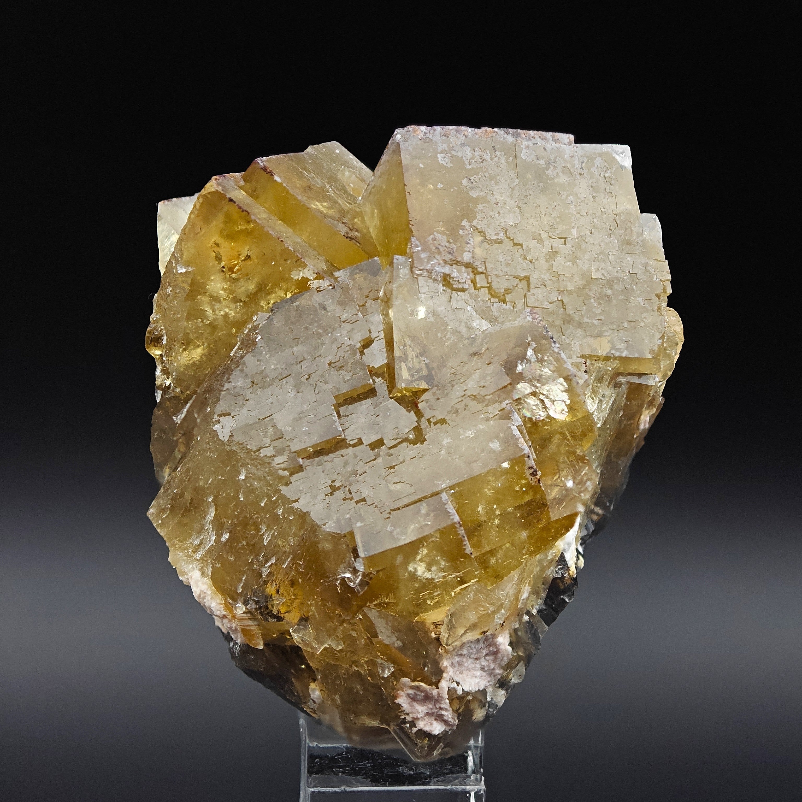 FLUORITE – Golden Yellow Cubic Crystals, Huairou District, Beijing, China