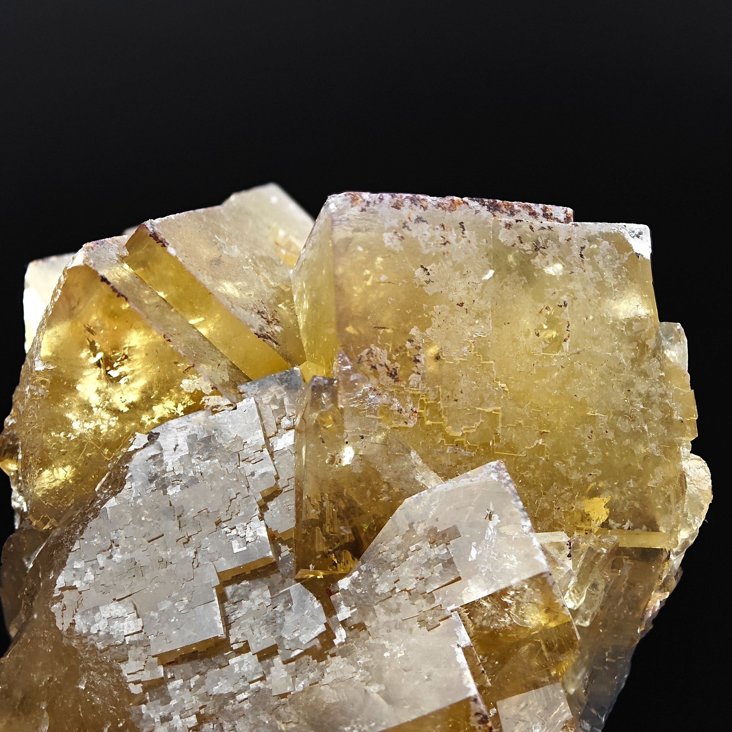 FLUORITE – Golden Yellow Cubic Crystals, Huairou District, Beijing, China