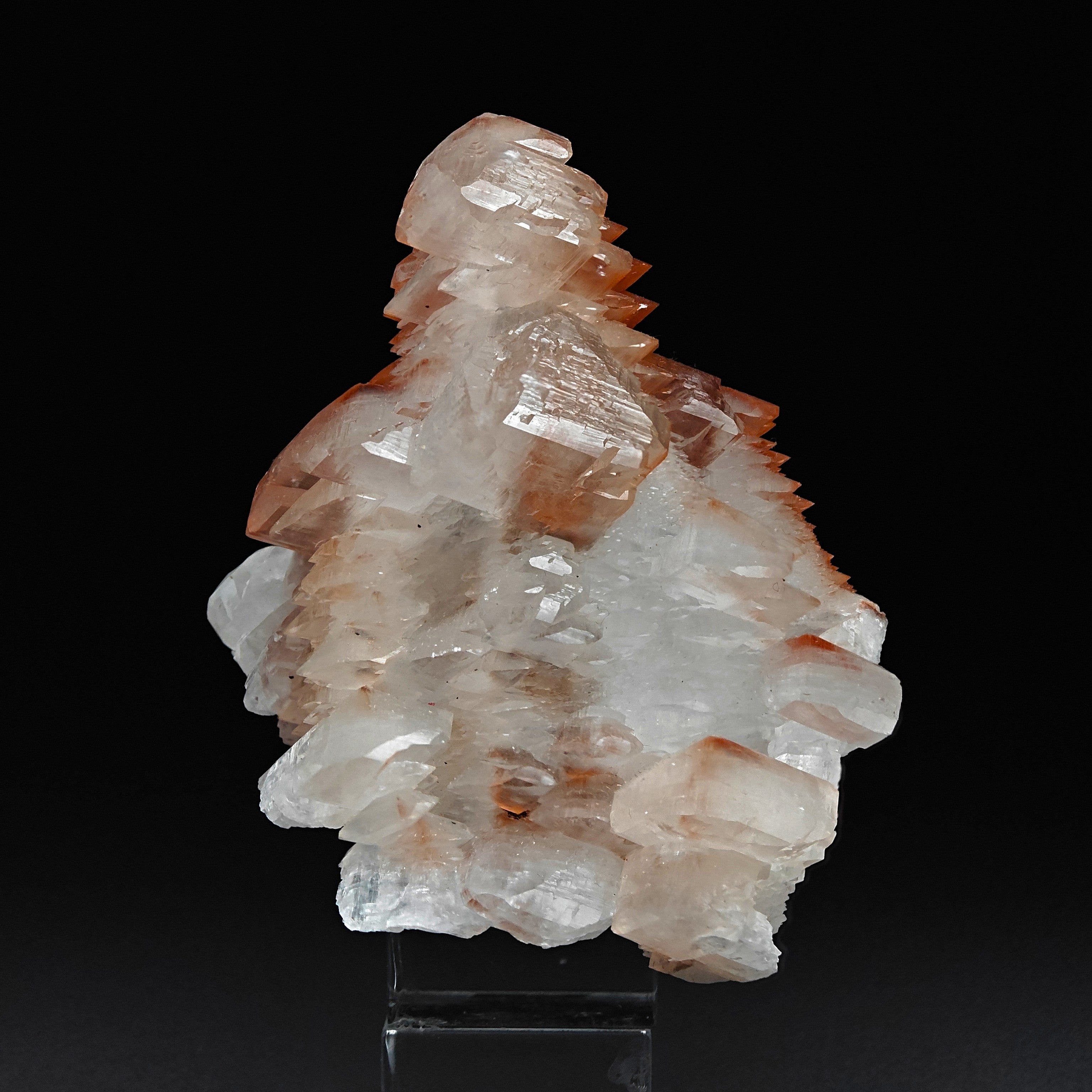 CALCITE & HEMATITE – Pagoda-Style Crystals, Fengjiashan Mine, China