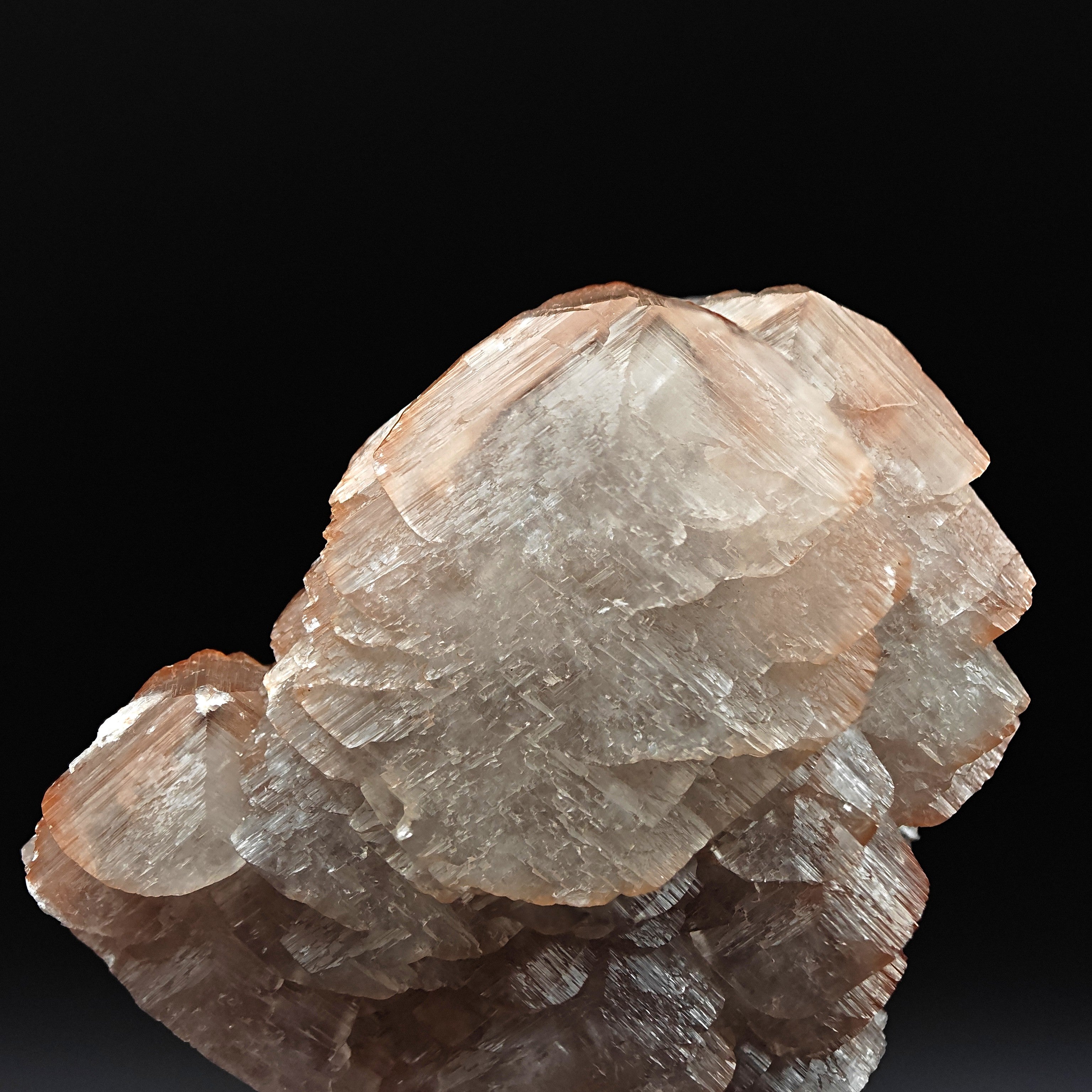 CALCITE – Lustrous Pagoda Crystals with Red Hematite, Fengjiashan Mine, China