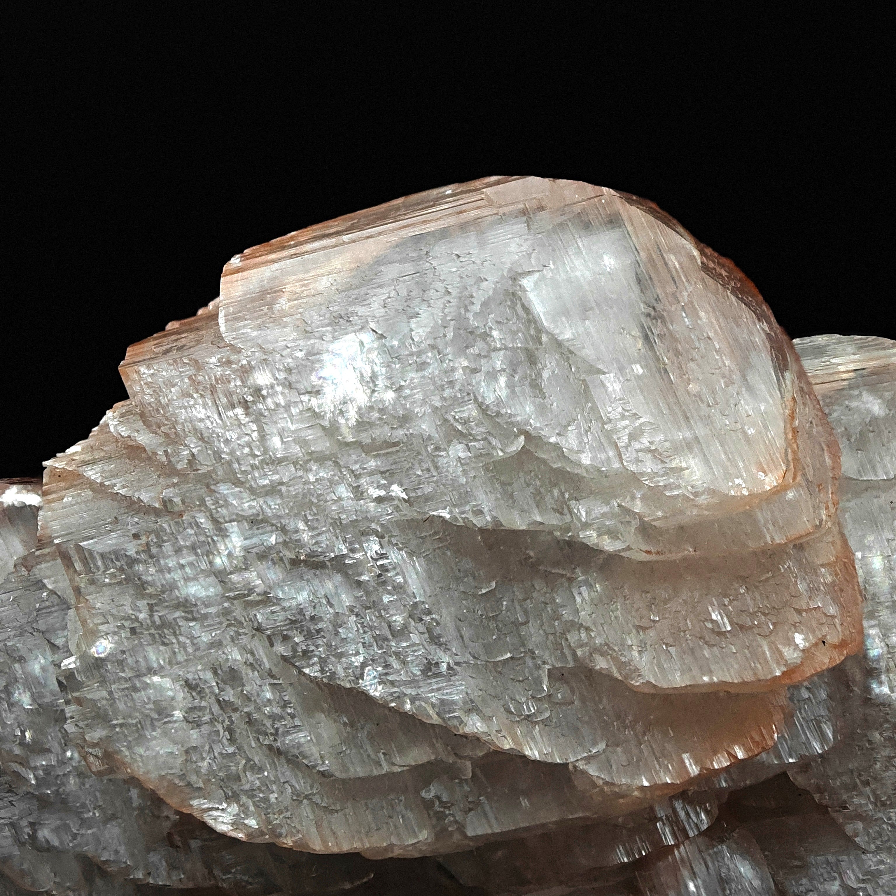 CALCITE – Lustrous Pagoda Crystals with Red Hematite, Fengjiashan Mine, China