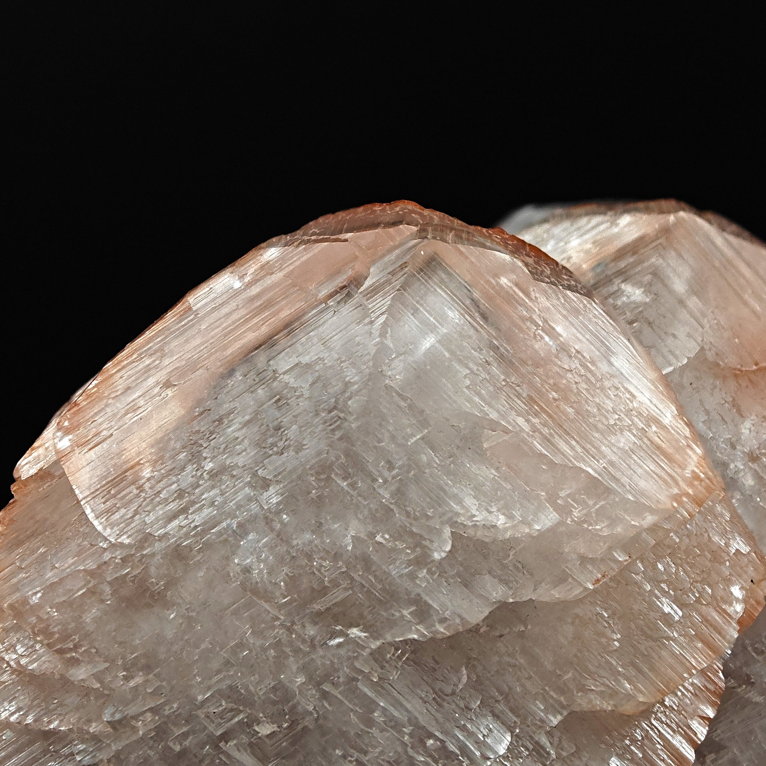 CALCITE – Lustrous Pagoda Crystals with Red Hematite, Fengjiashan Mine, China