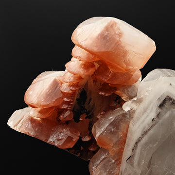 CALCITE – Lustrous Scepter Cluster with Red Hematite, Fengjiashan Mine, China