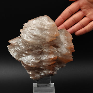 CALCITE – Lustrous Pagoda Crystals with Red Hematite, Fengjiashan Mine, China