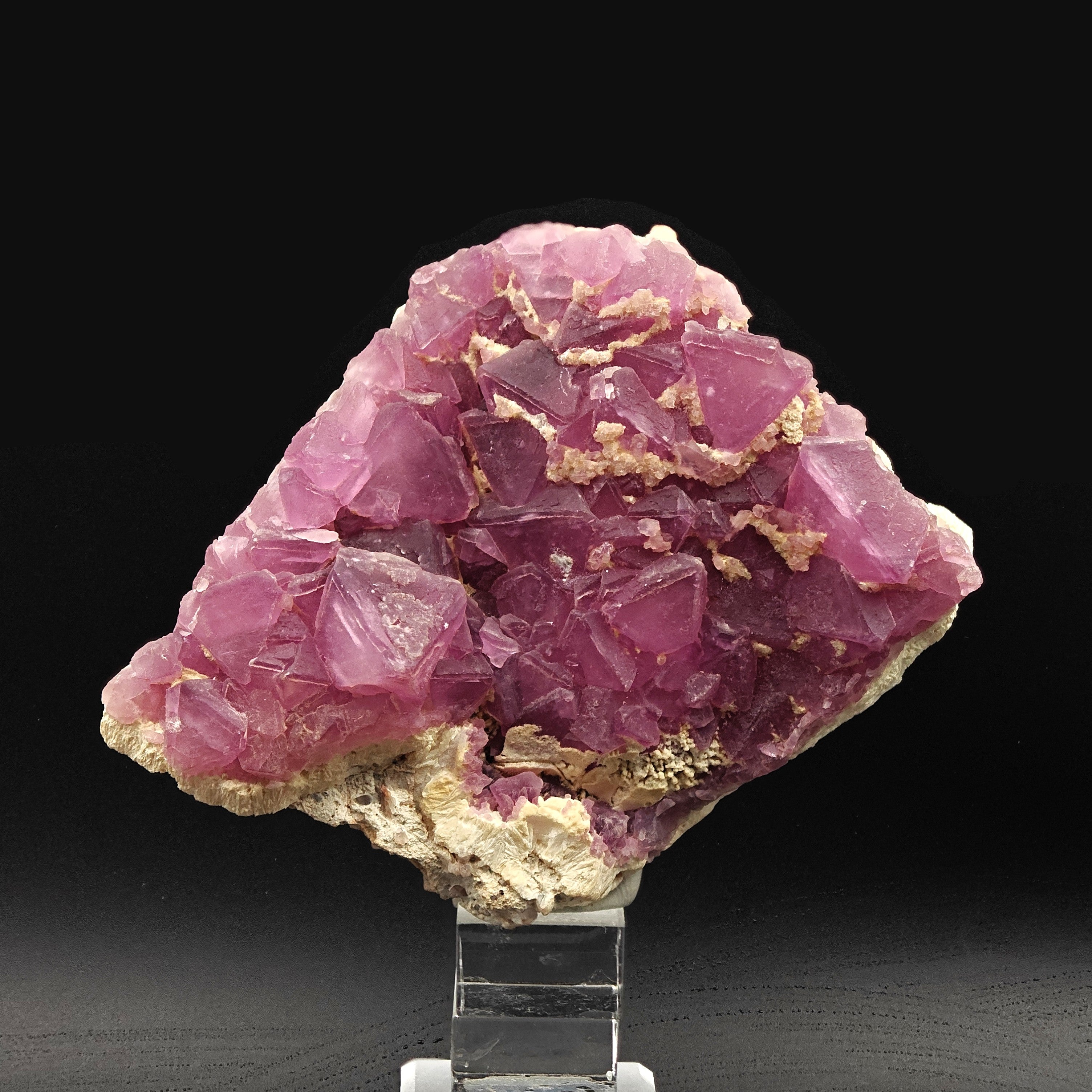 FLUORITE – Intense Purple Octahedral Crystals, Navidad Mine, Durango, Mexico