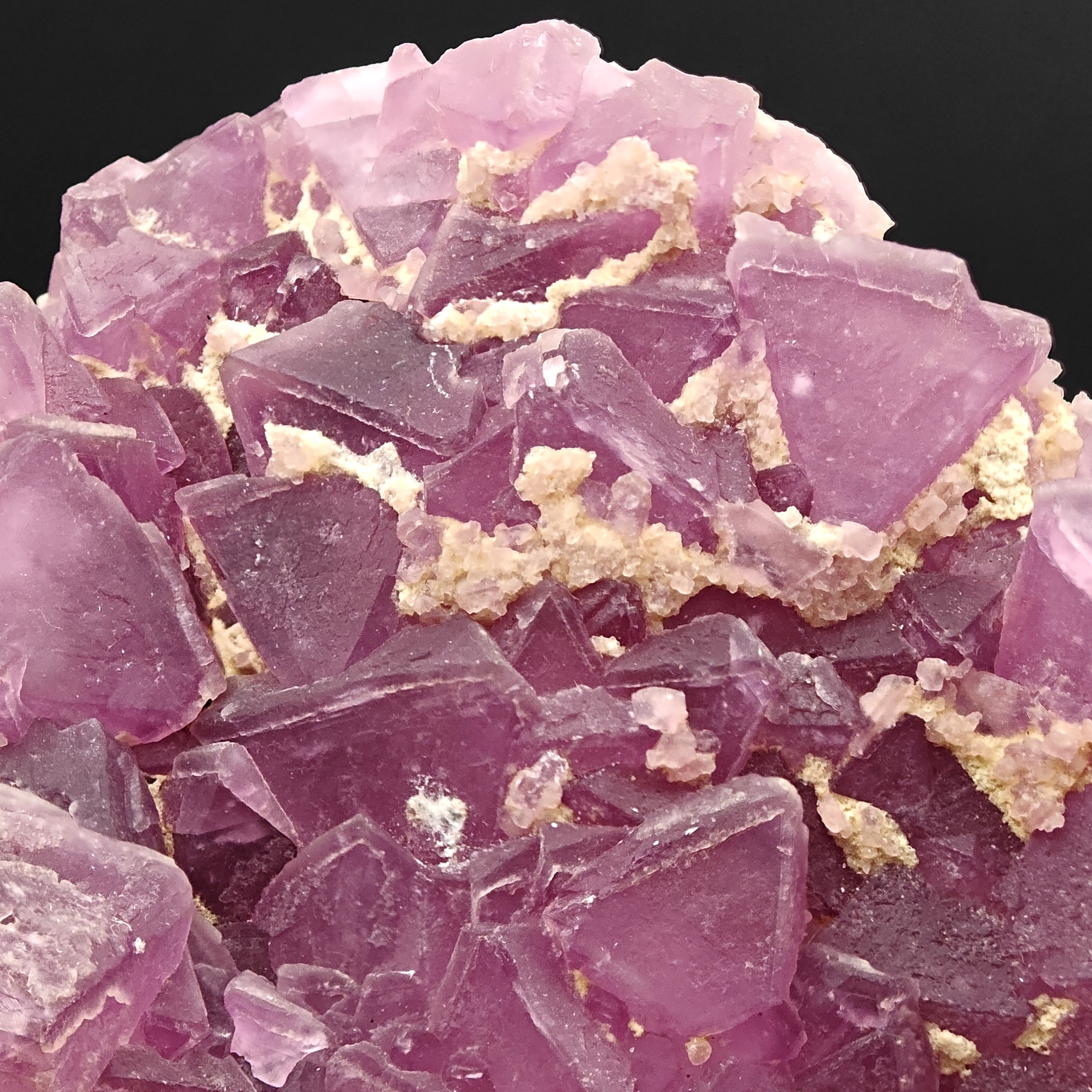 FLUORITE – Intense Purple Octahedral Crystals, Navidad Mine, Durango, Mexico