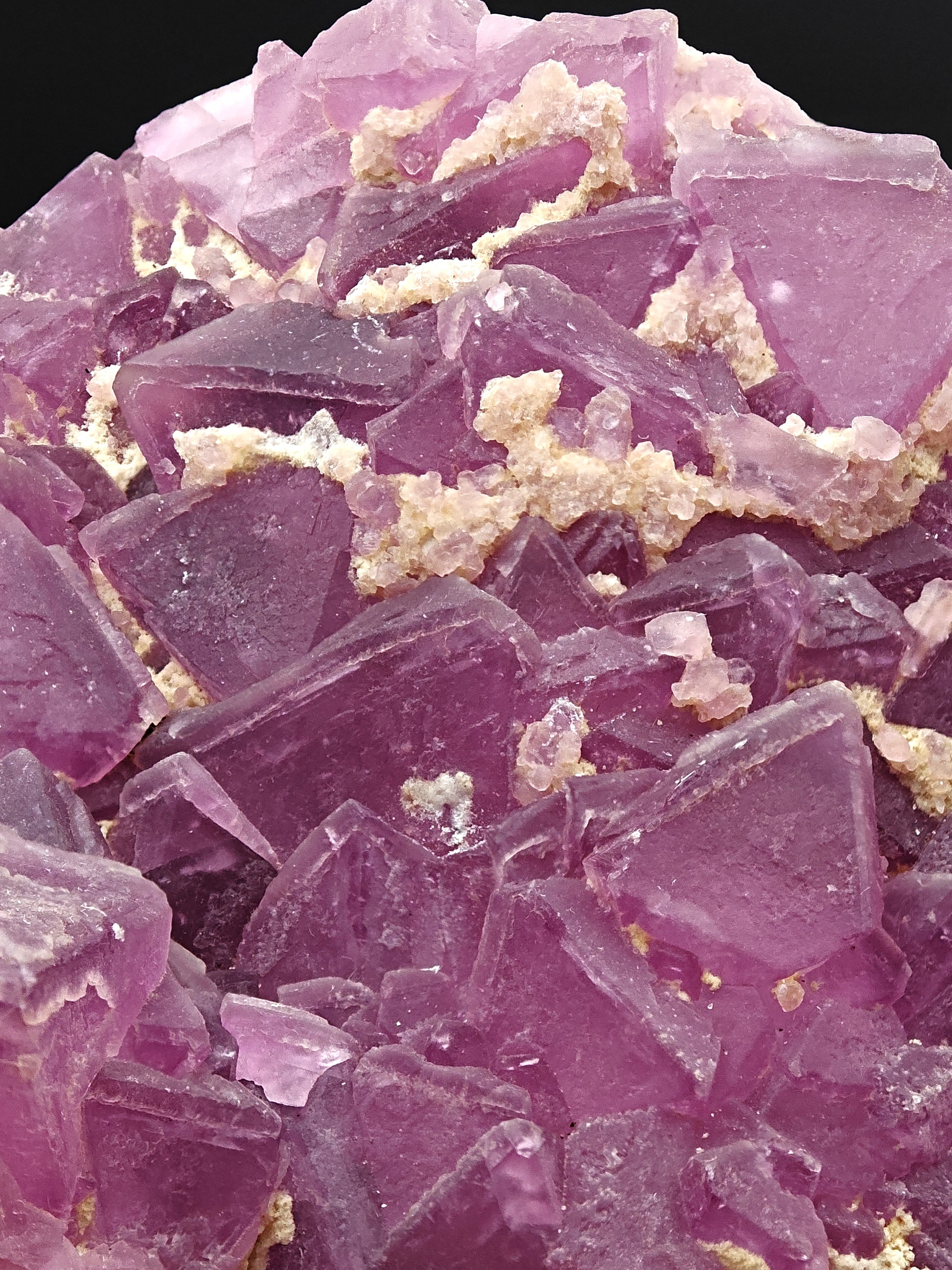 FLUORITE – Intense Purple Octahedral Crystals, Navidad Mine, Durango, Mexico