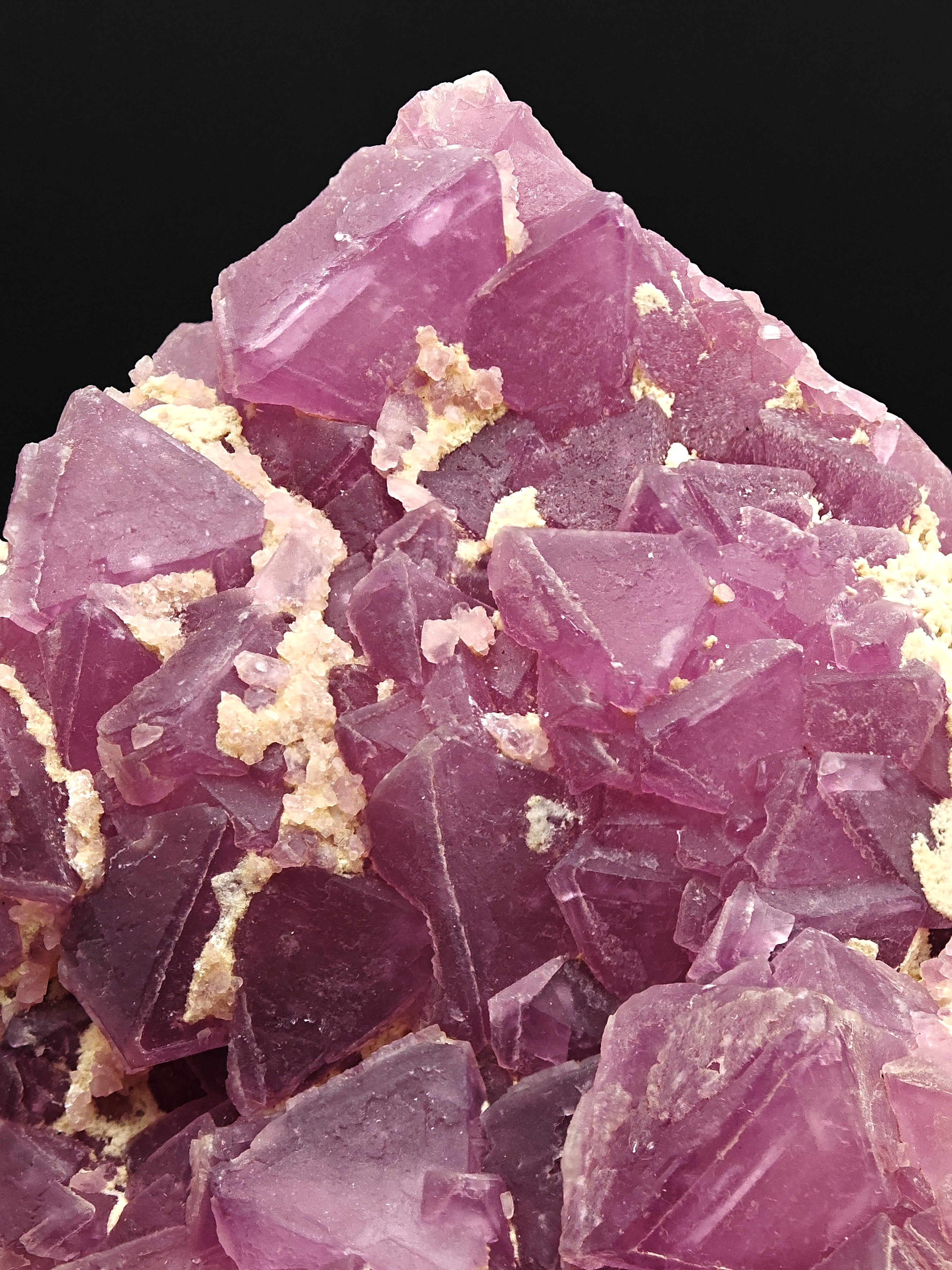 FLUORITE – Intense Purple Octahedral Crystals, Navidad Mine, Durango, Mexico